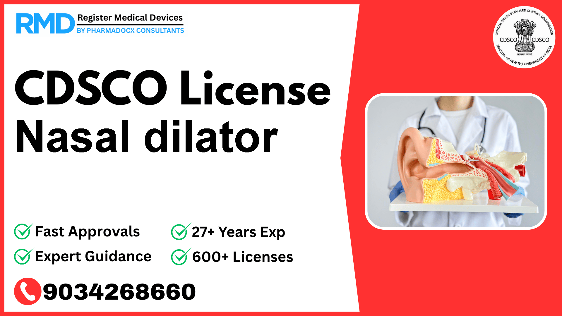 CDSCO License for Nasal dilator