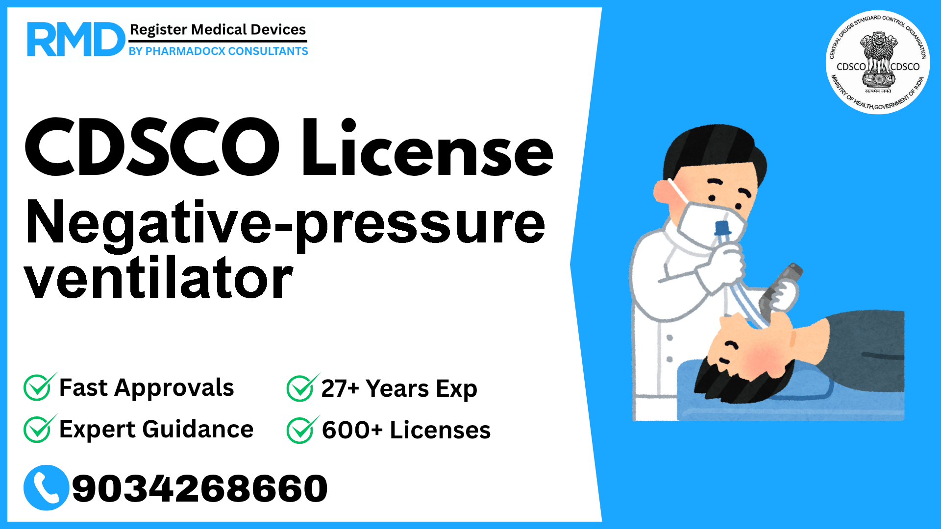 CDSCO License for Negative-pressure ventilator
