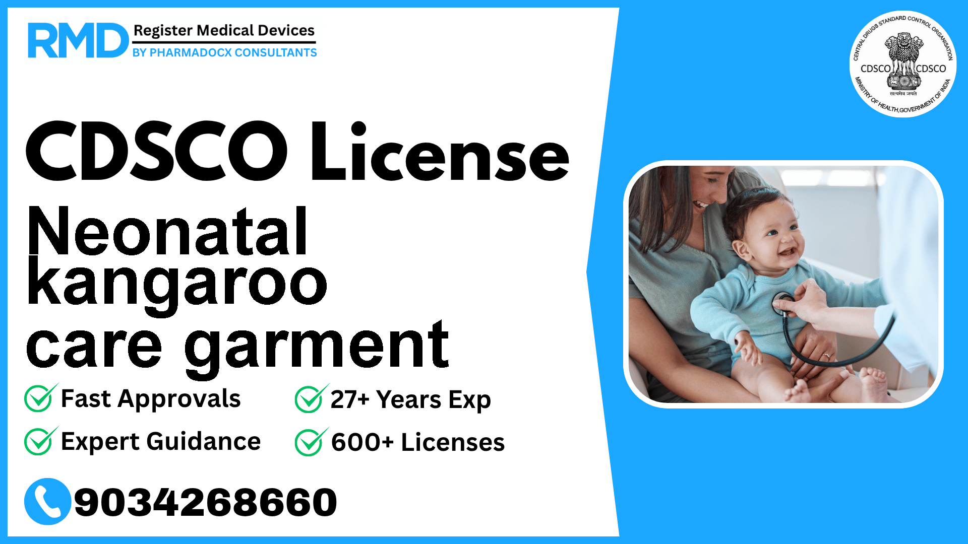 CDSCO License for Neonatal kangaroo care garment