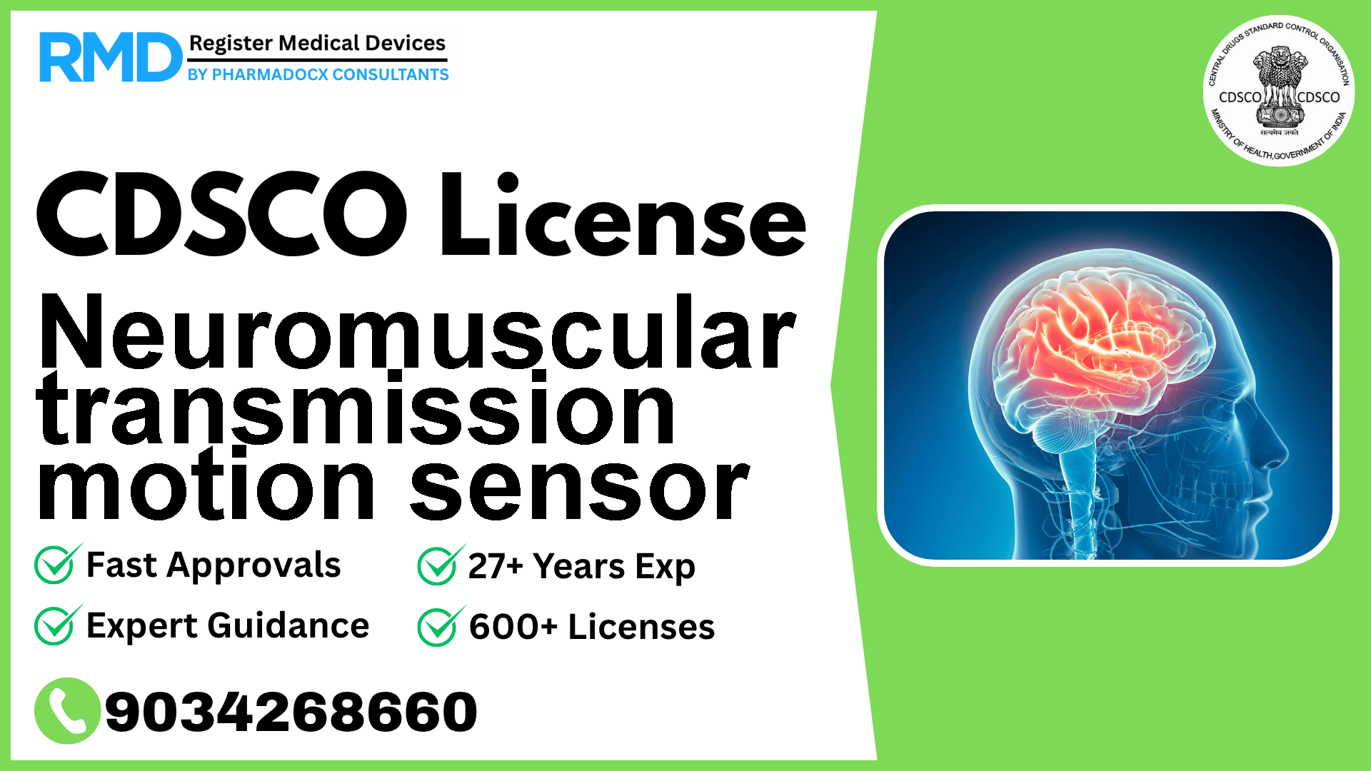 CDSCO License for Neuromuscular transmission motion sensor