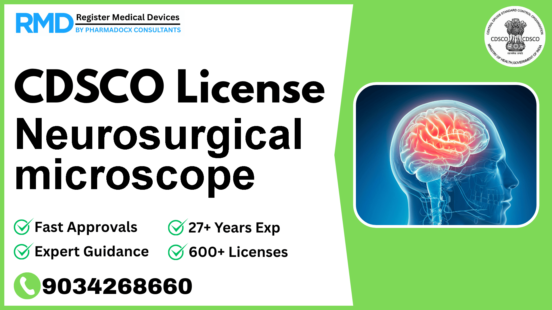 CDSCO License for Neurosurgical microscope