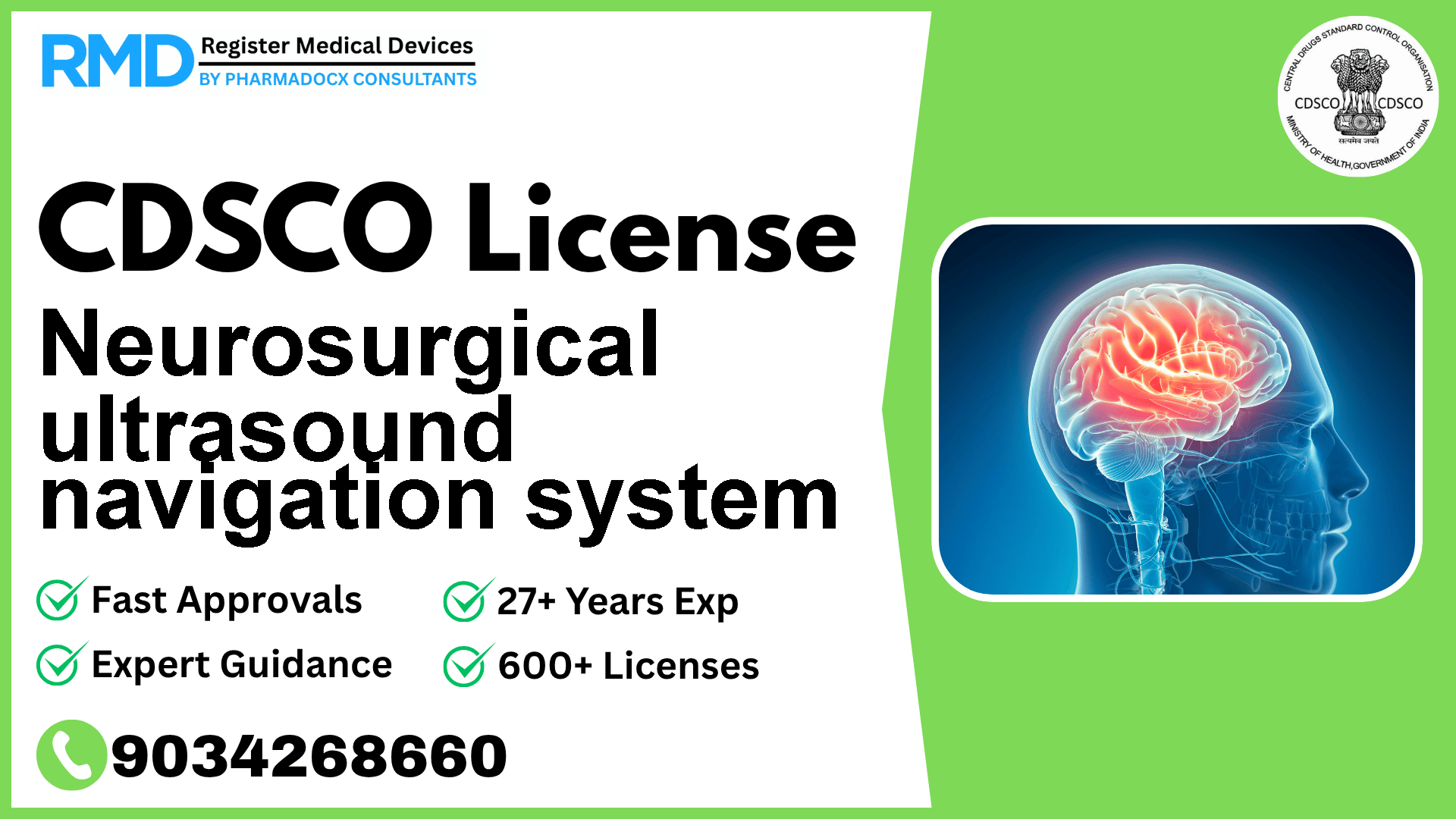 CDSCO License for Neurosurgical ultrasound navigation system
