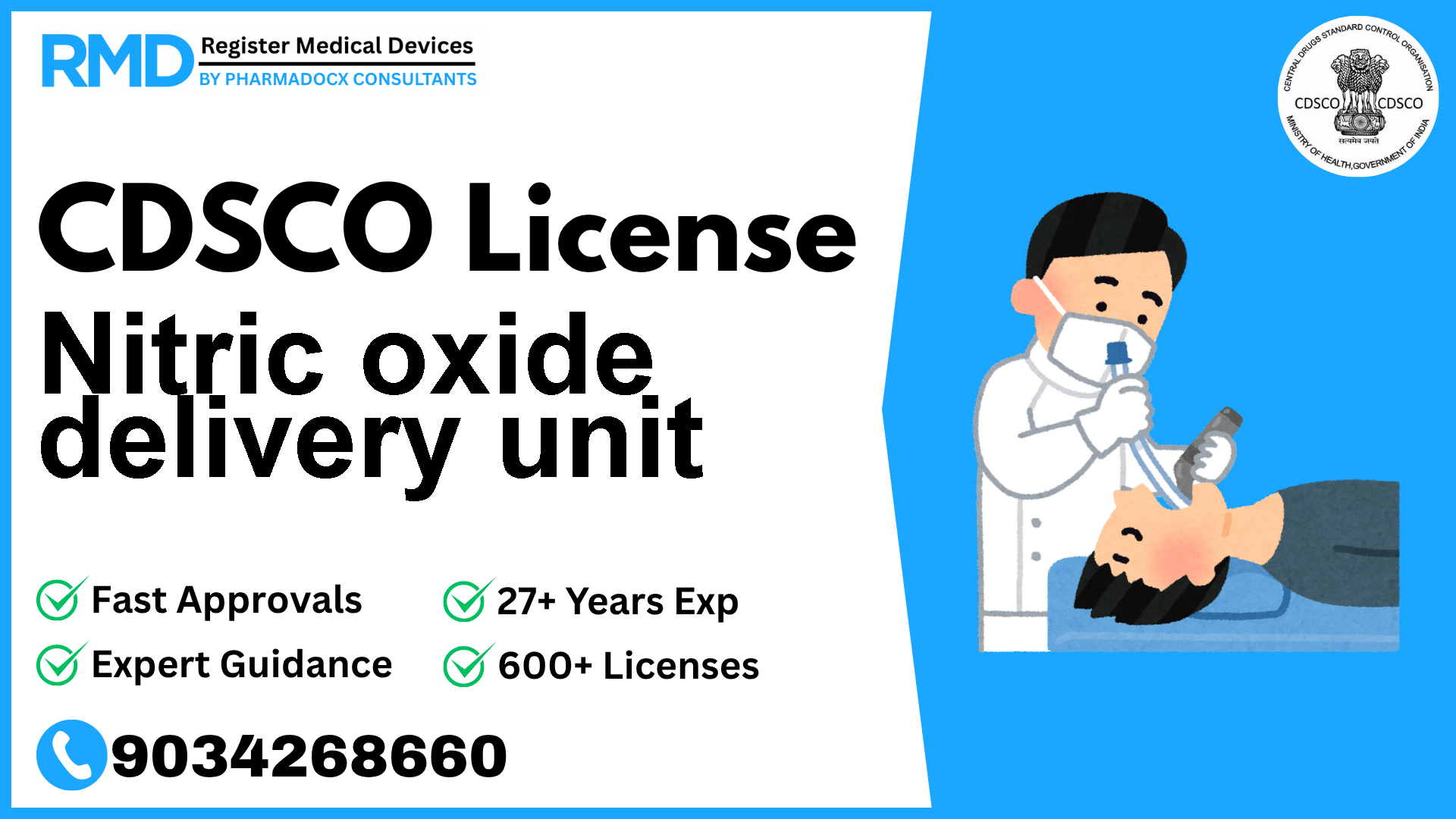 CDSCO License for Nitric oxide delivery unit