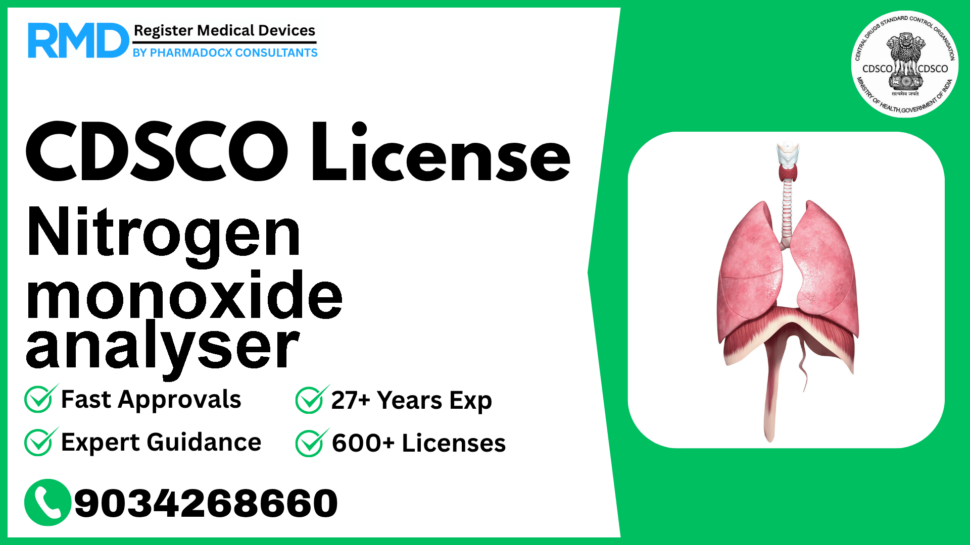 CDSCO License for Nitrogen monoxide analyser