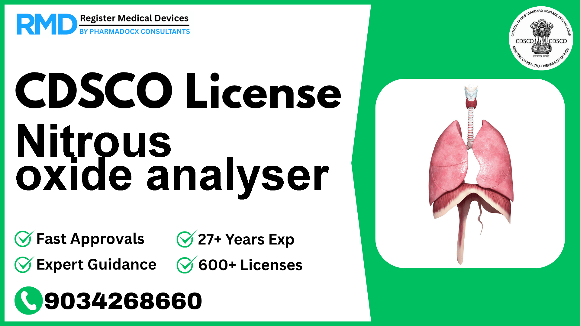 CDSCO License for Nitrous oxide analyser
