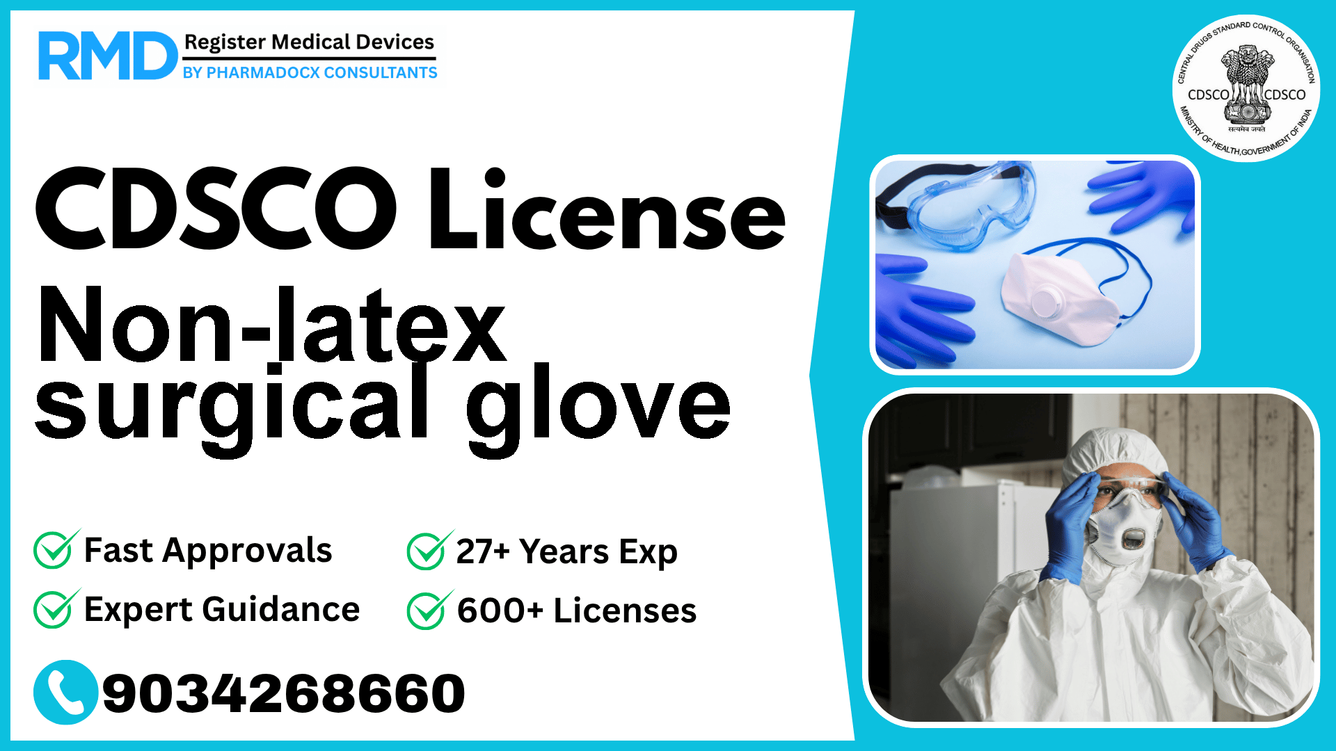 CDSCO License for Non-latex surgical glove
