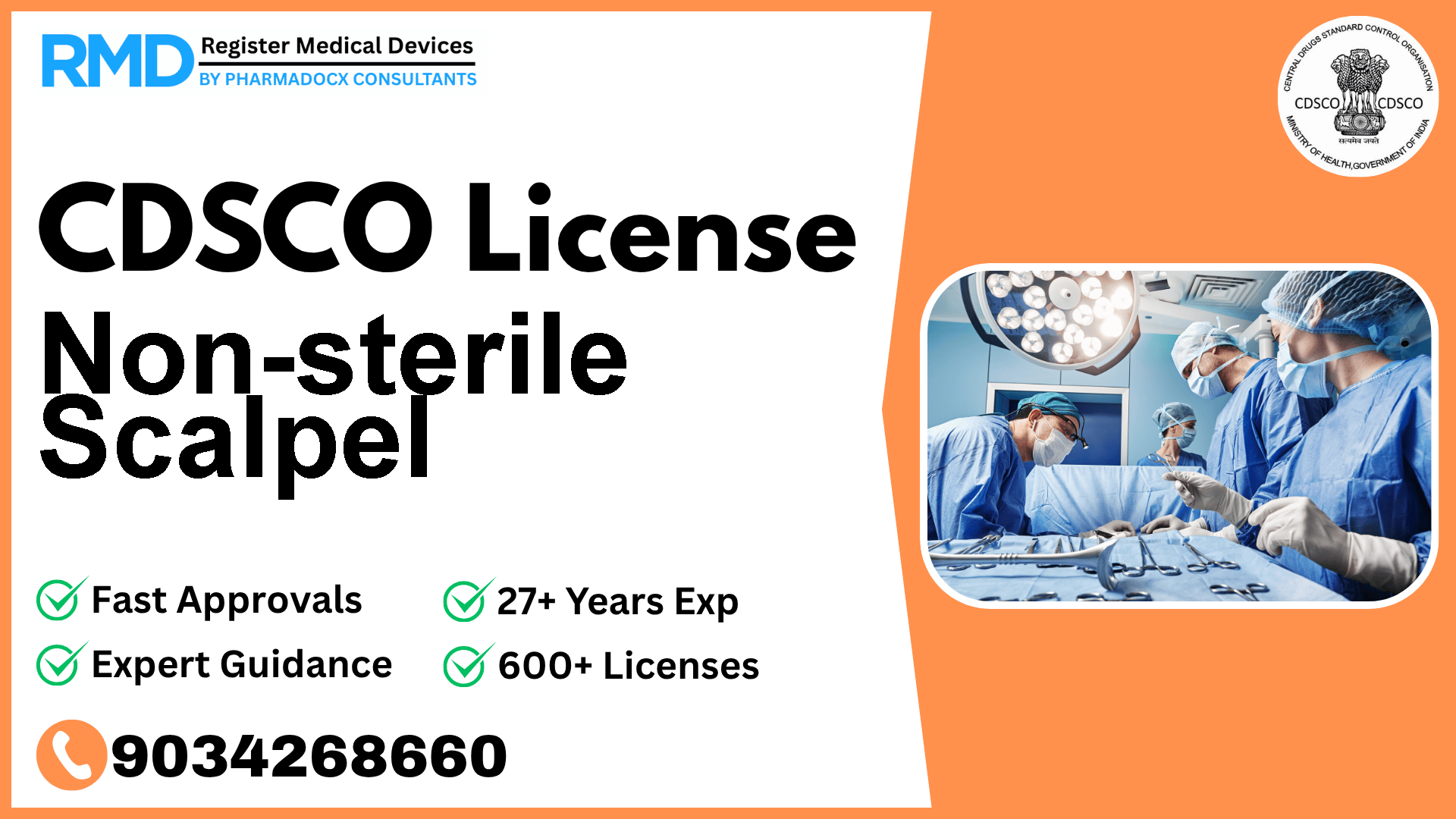 CDSCO License for Non-sterile Scalpel