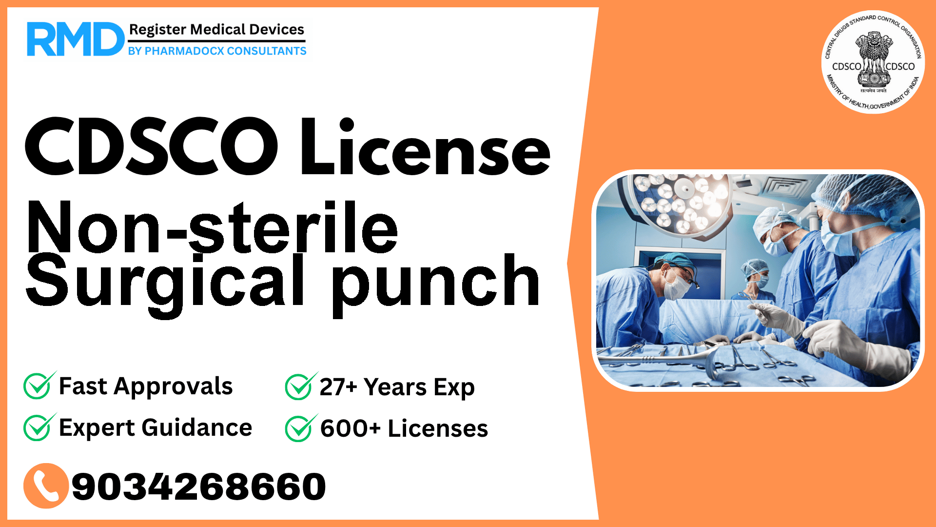 CDSCO License for Non-sterile Surgical punch
