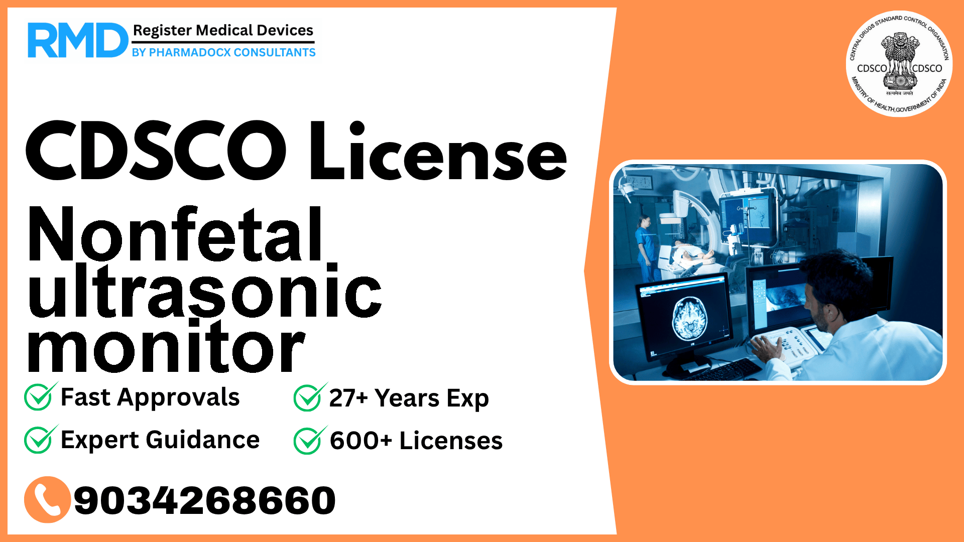 CDSCO License for Nonfetal ultrasonic monitor