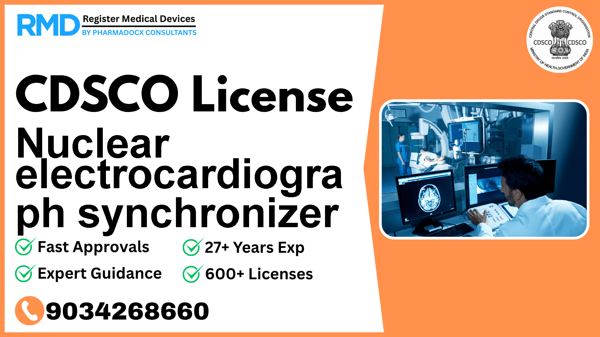 CDSCO License for Nuclear electrocardiogra ph synchronizer
