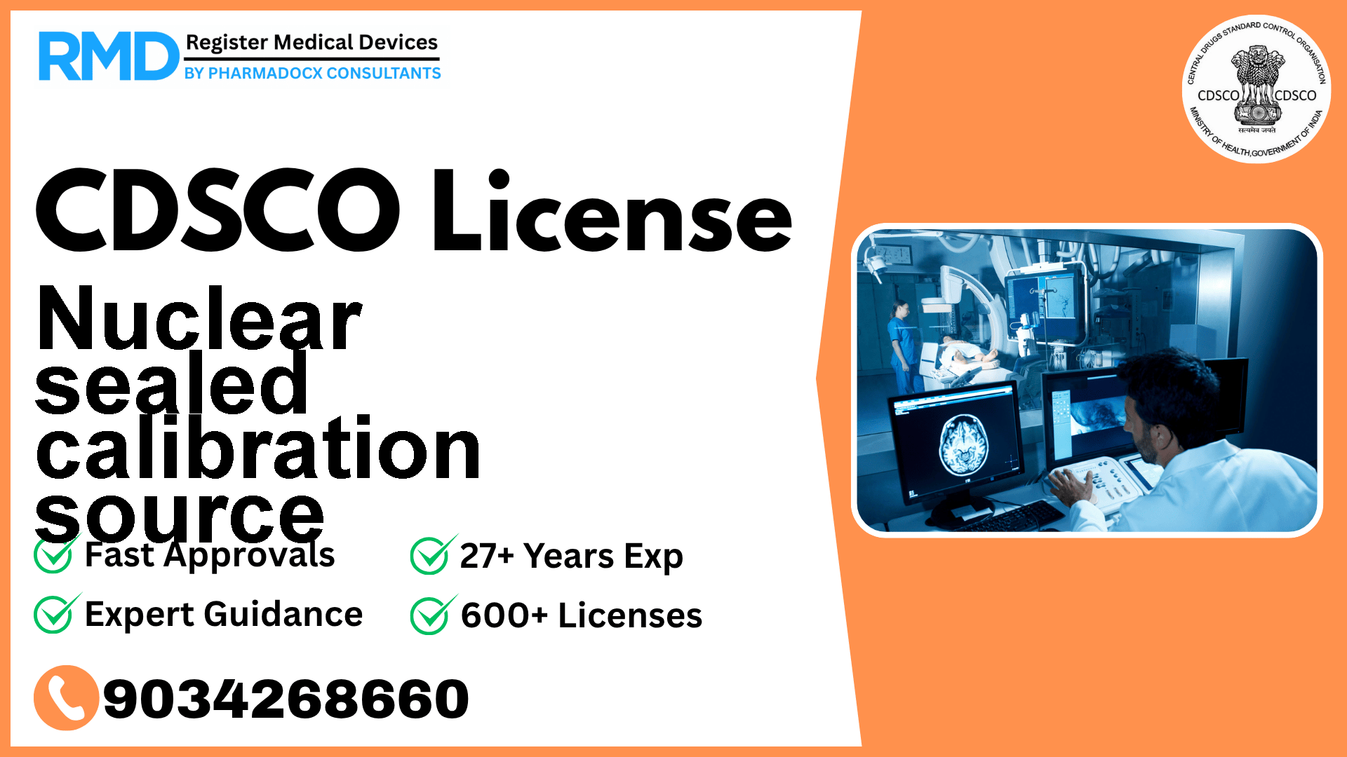 CDSCO License for Nuclear sealed calibration source