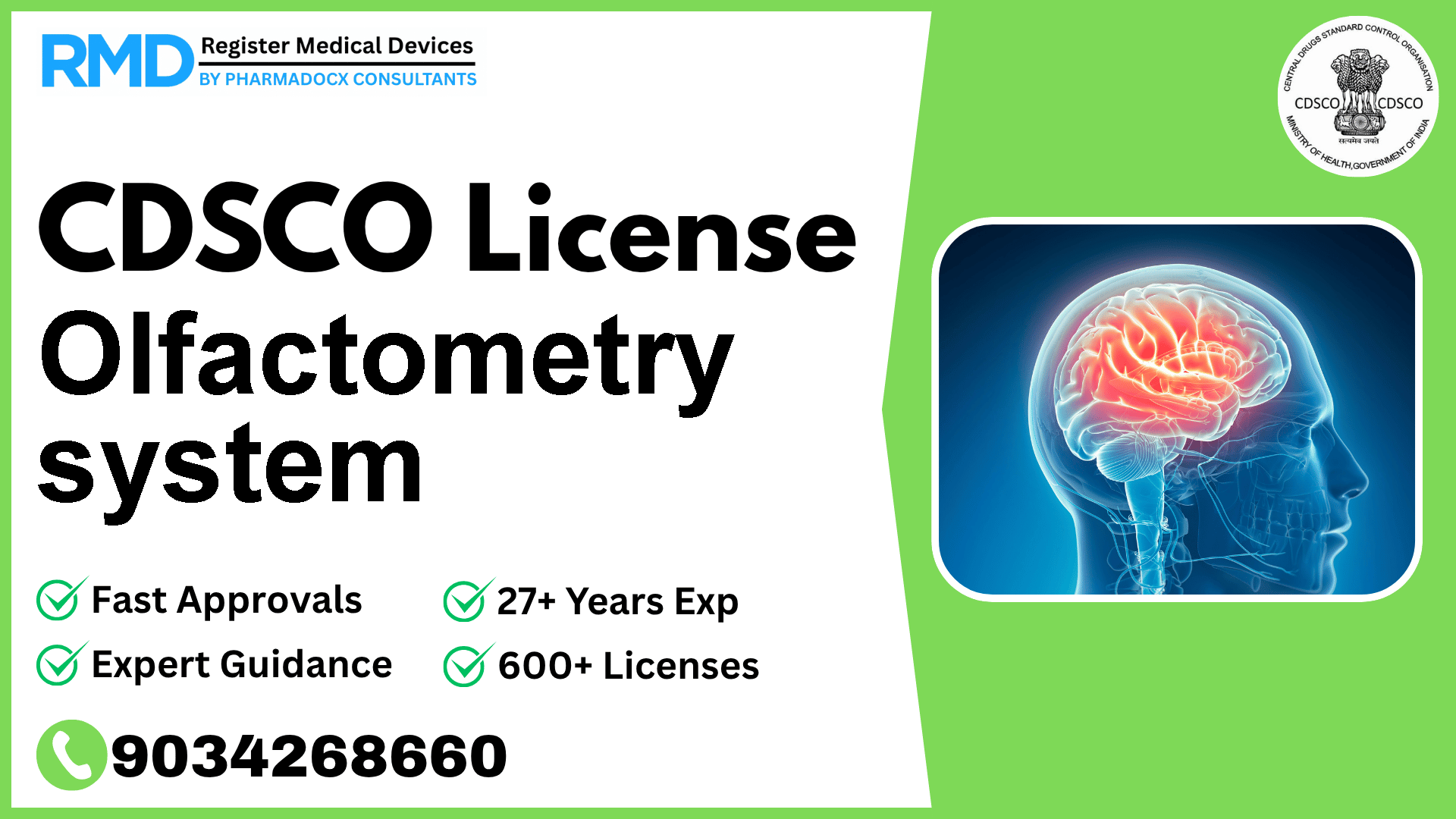 CDSCO License for Olfactometry system