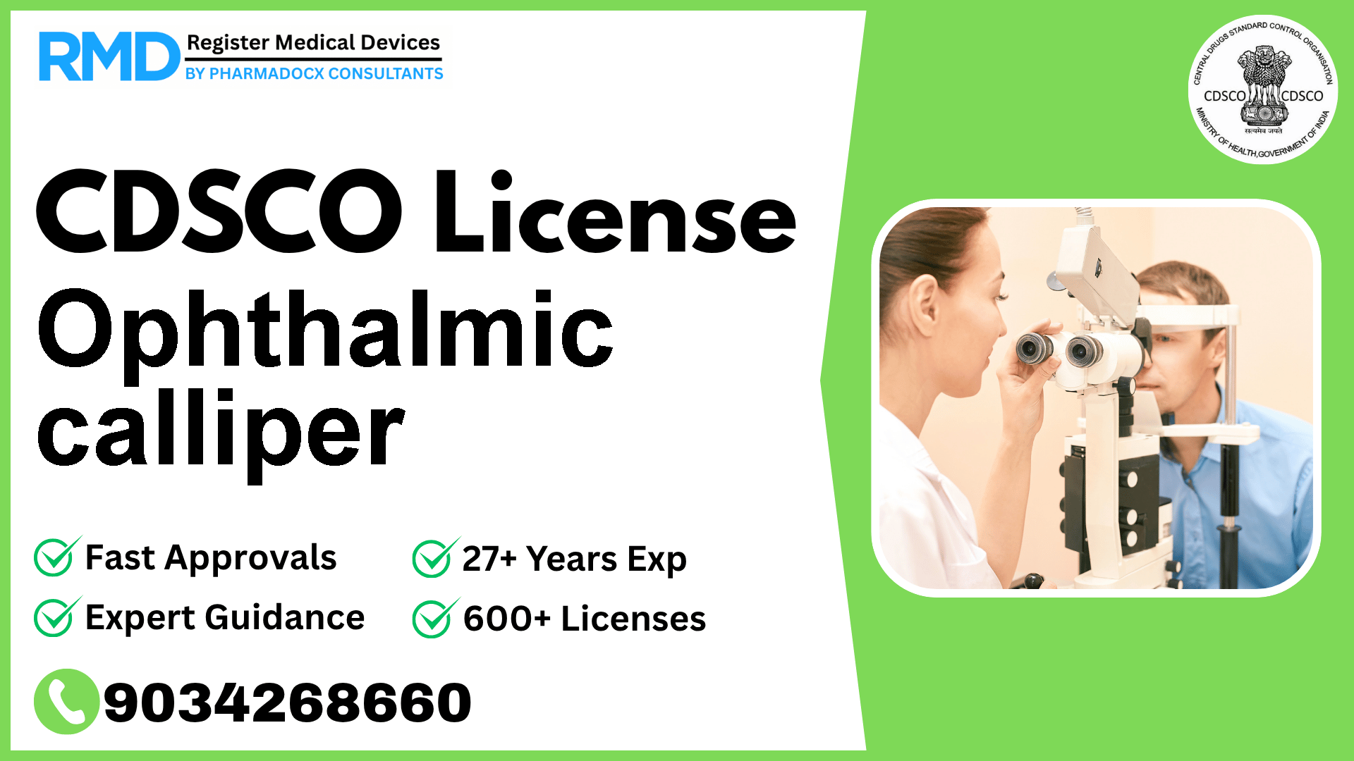 CDSCO License for Ophthalmic calliper