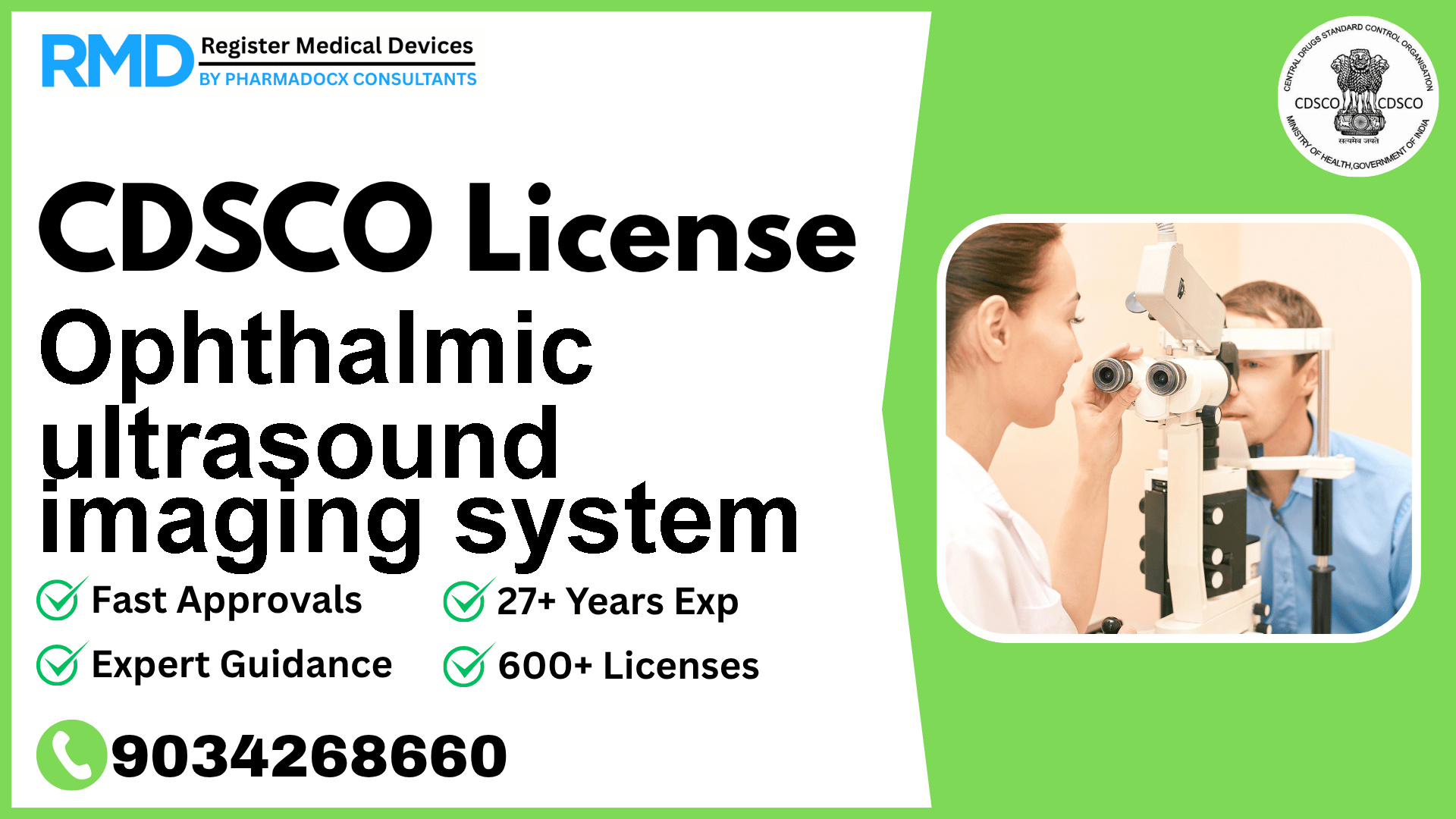 CDSCO License for Ophthalmic ultrasound imaging system
