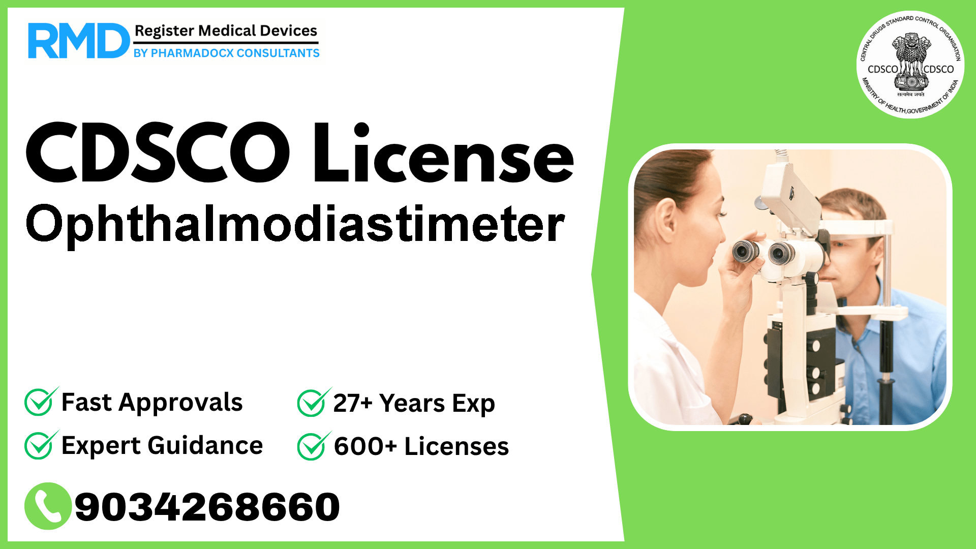 CDSCO License for Ophthalmodiastimeter