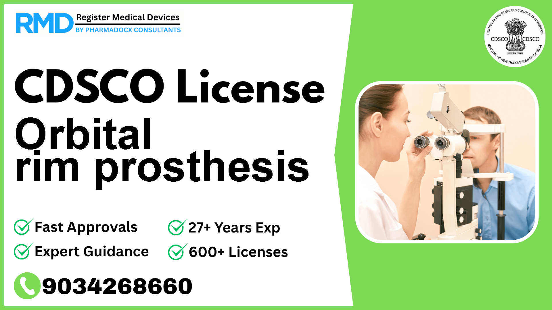 CDSCO License for Orbital rim prosthesis