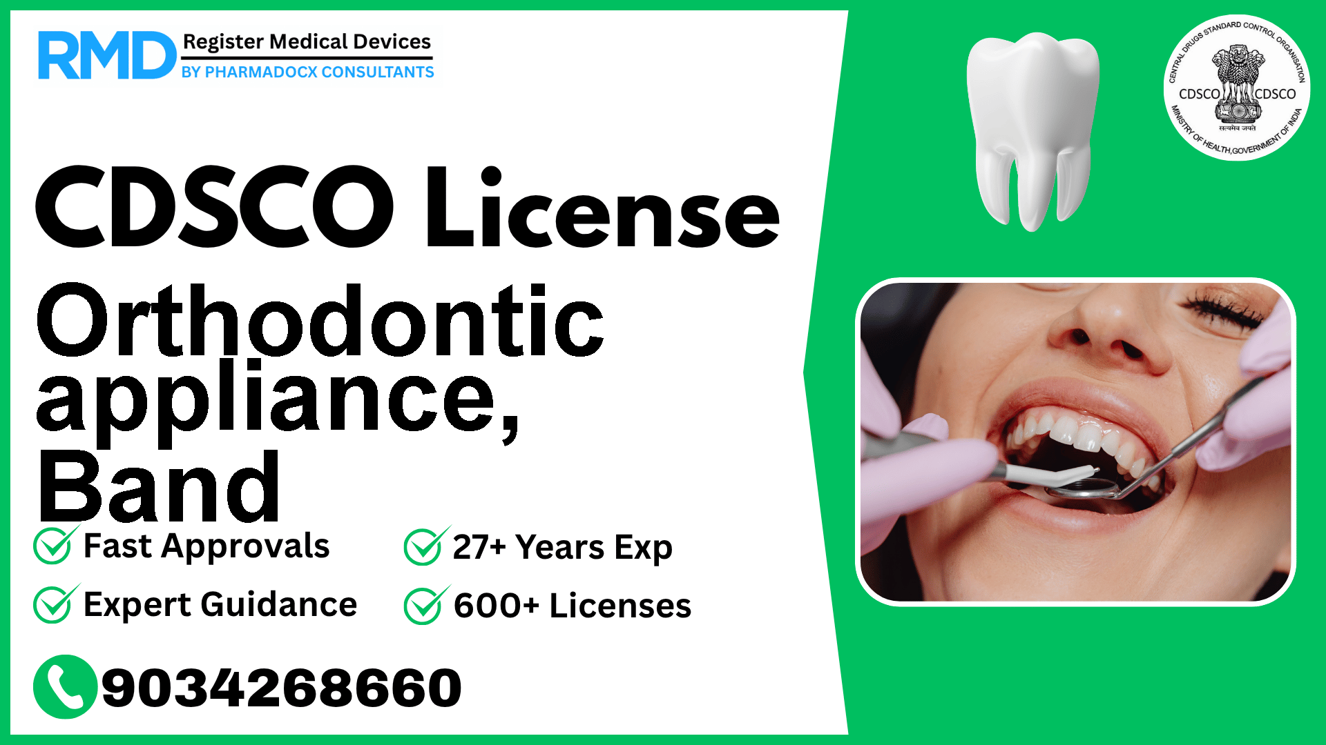 CDSCO License for Orthodontic appliance, Band