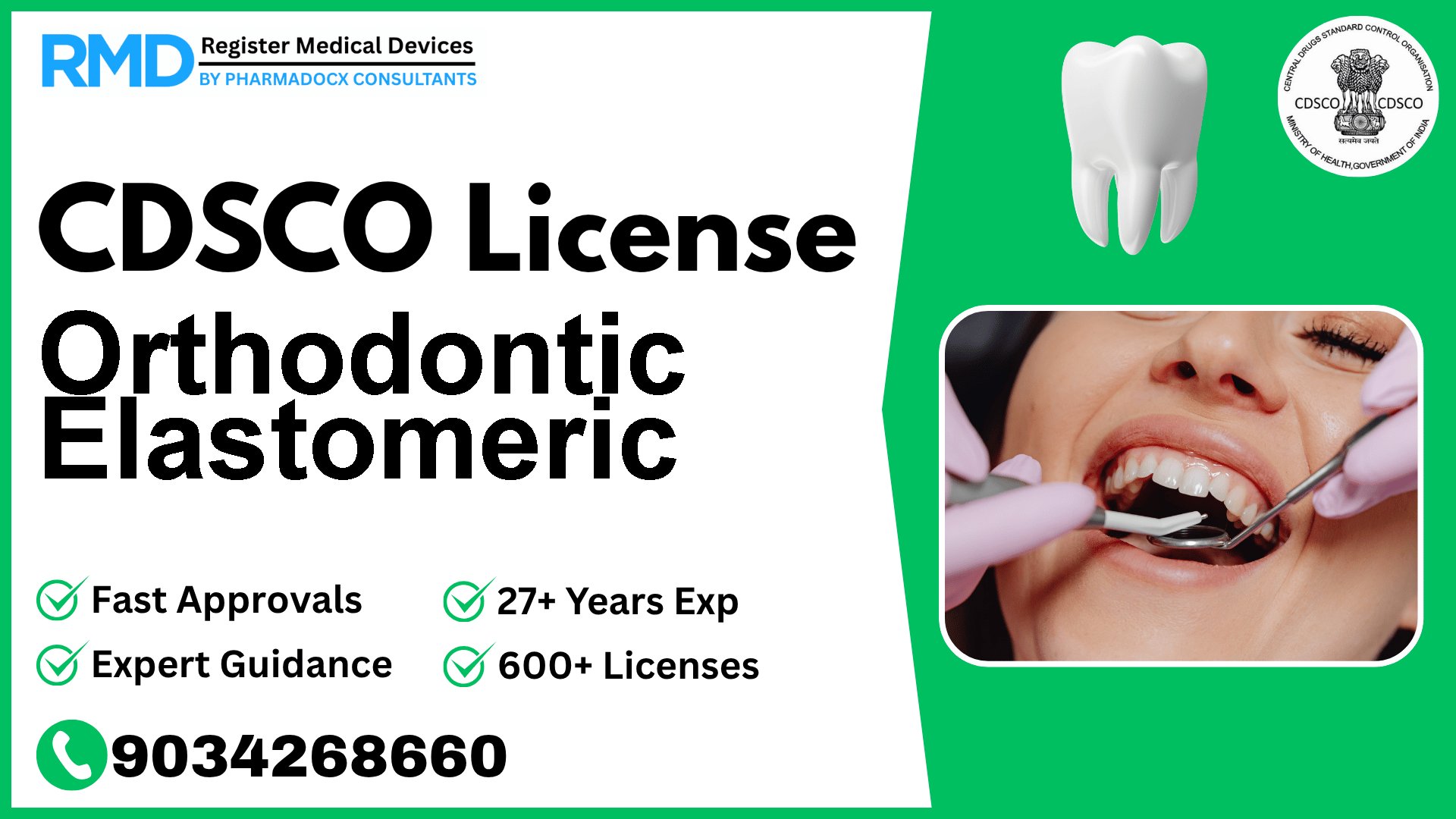 CDSCO License for Orthodontic Elastomeric