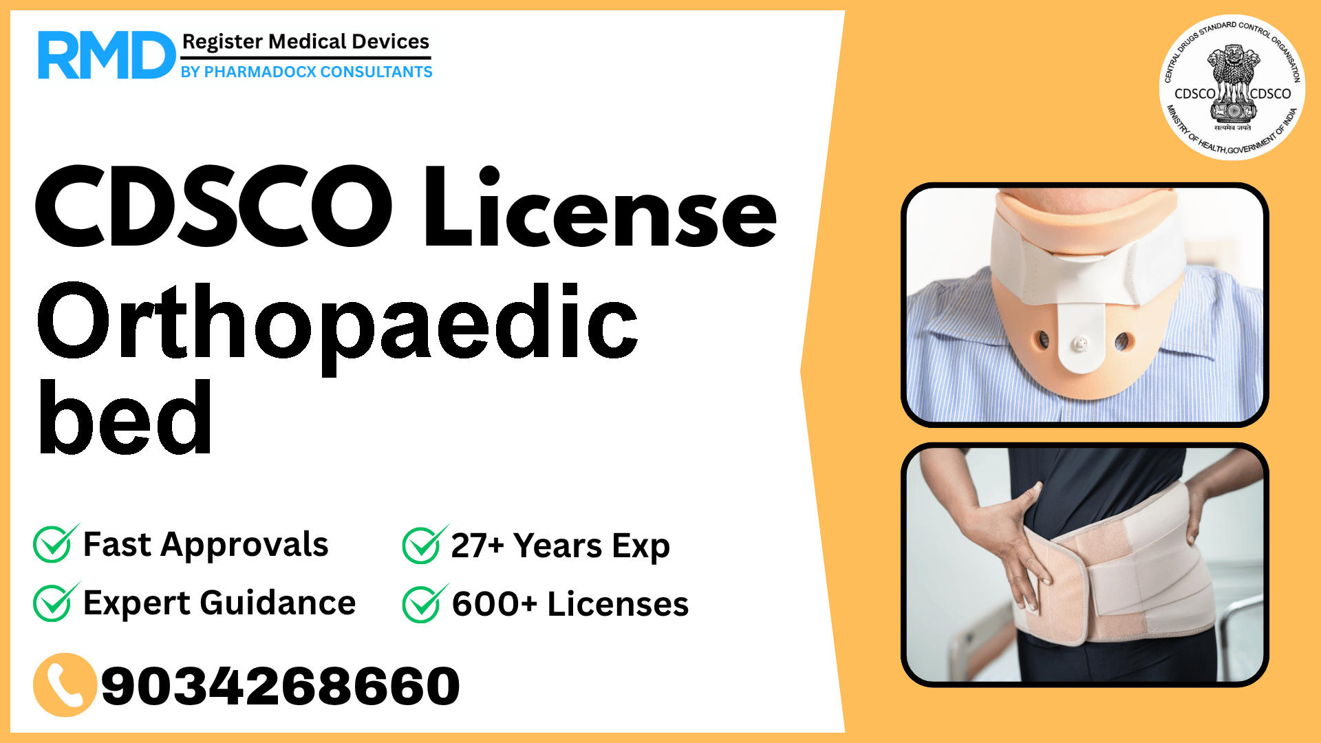 CDSCO License for Orthopaedic bed