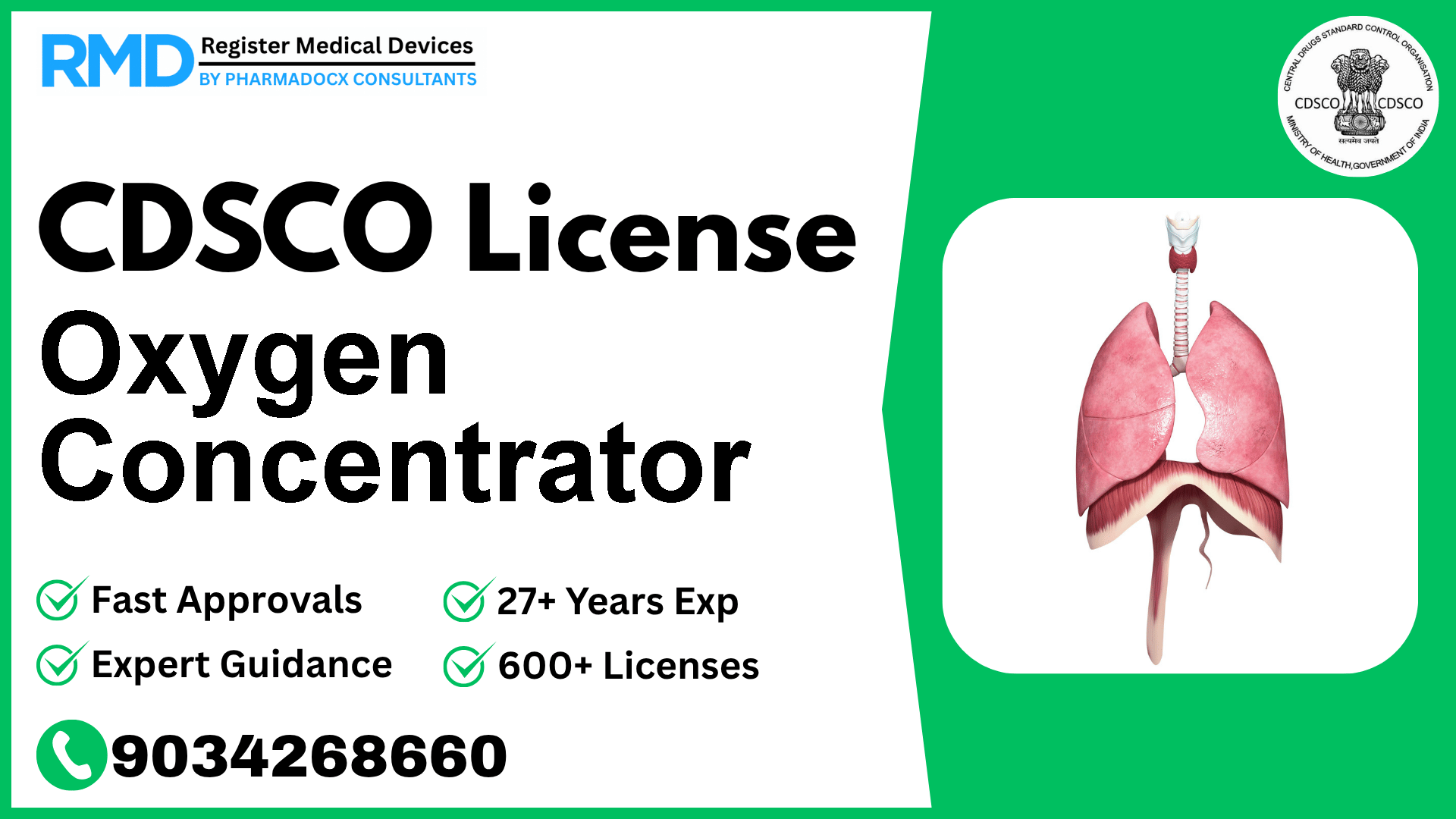 CDSCO License for Oxygen Concentrator