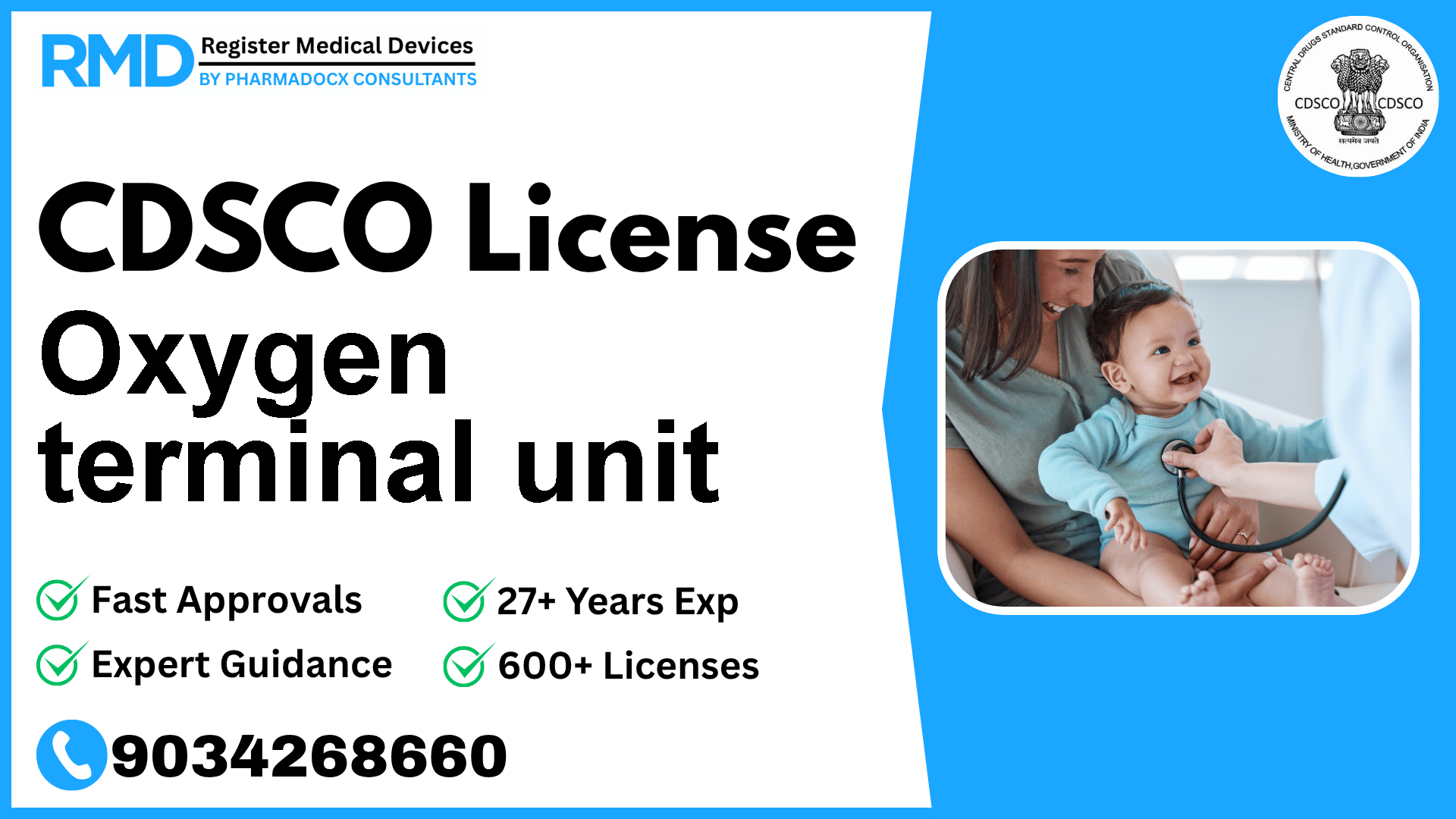 CDSCO License for Oxygen terminal unit