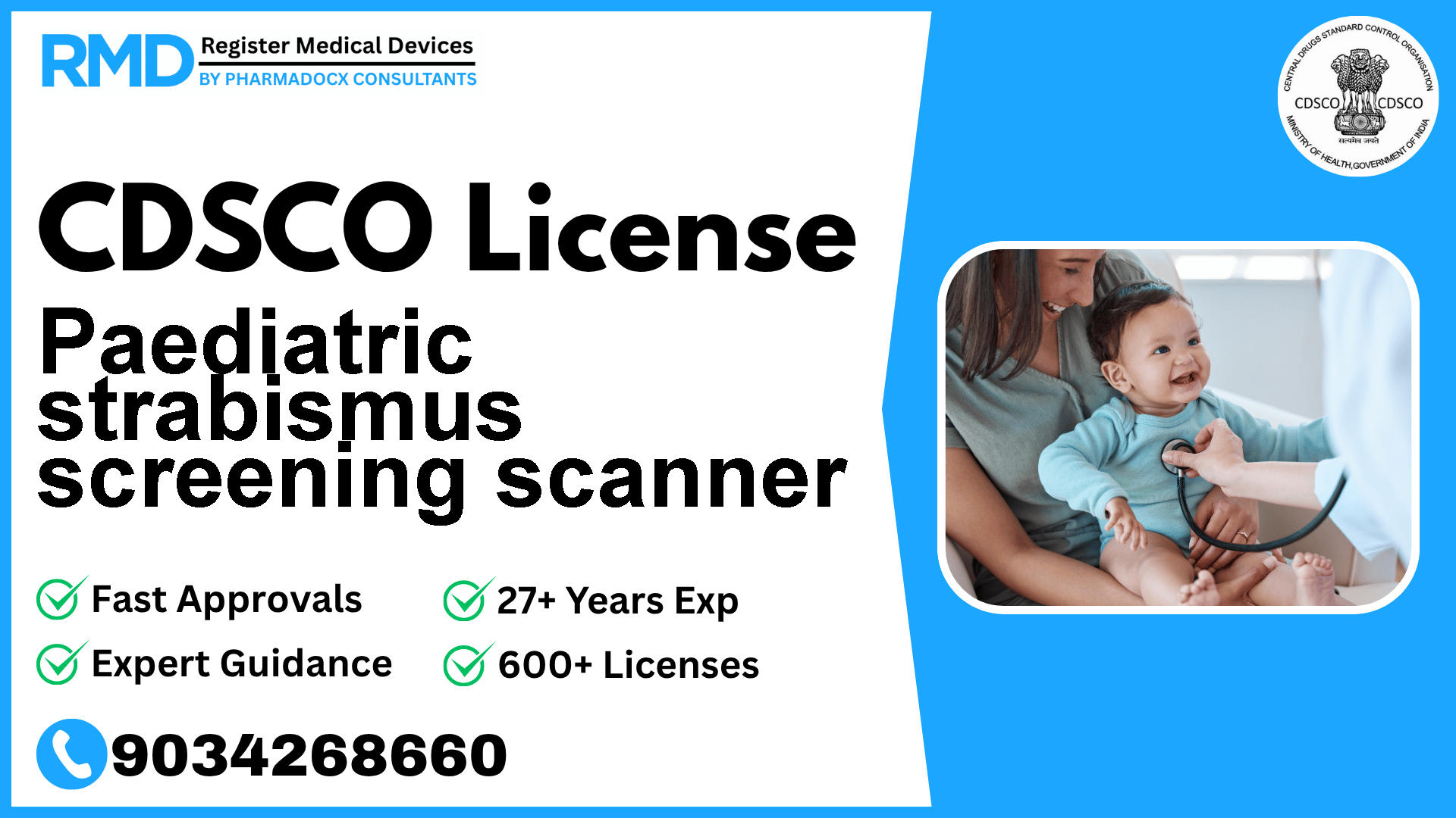 CDSCO License for Paediatric strabismus screening scanner