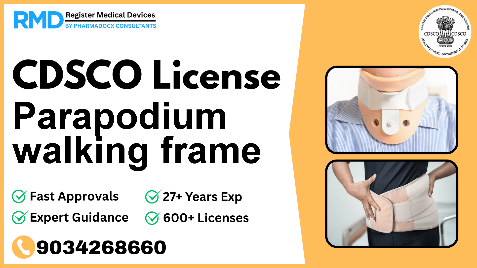 CDSCO License for Parapodium walking frame