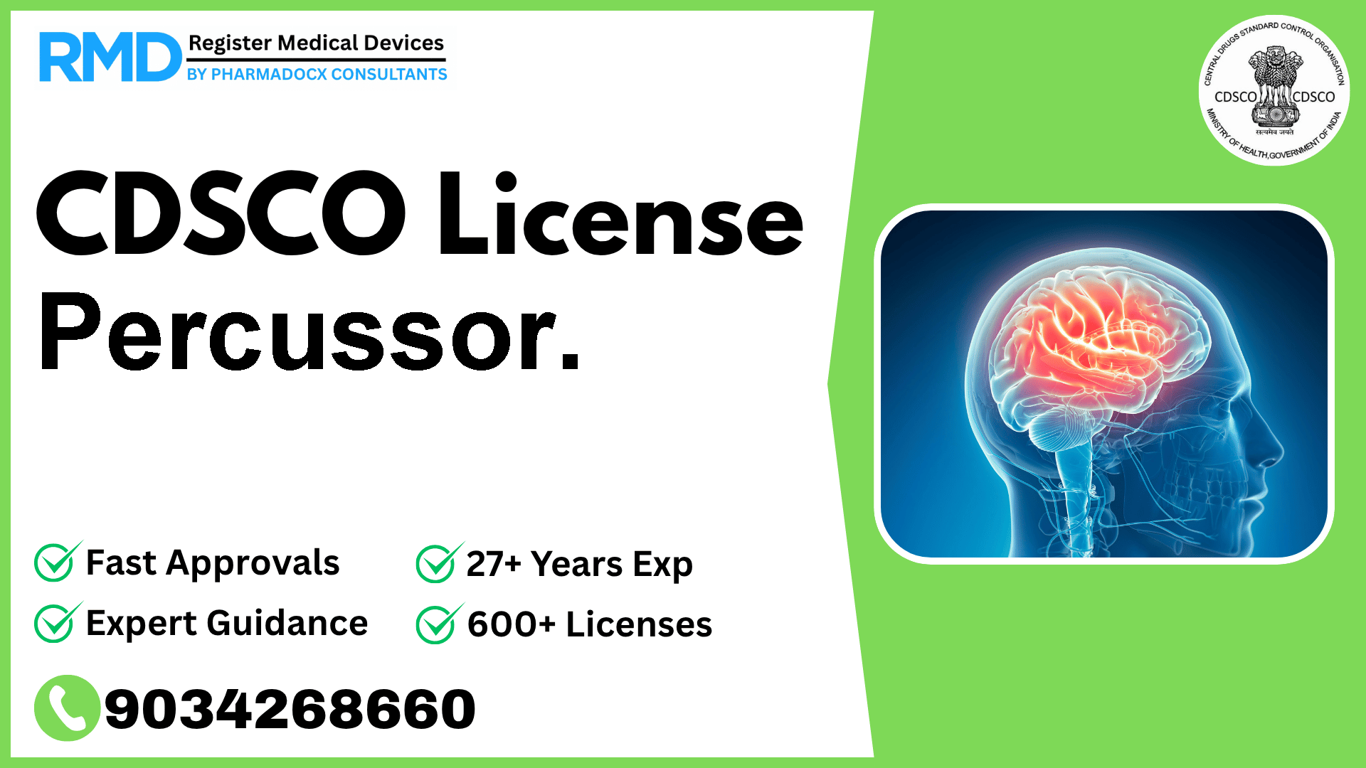 CDSCO License for Percussor.