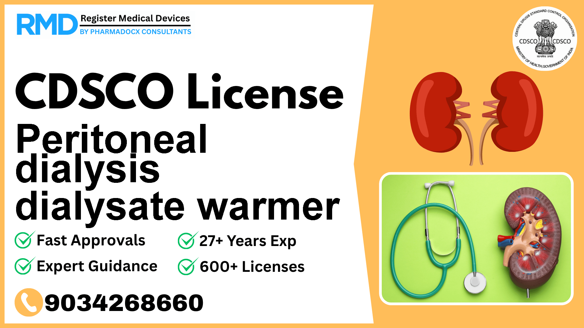 CDSCO License for Peritoneal dialysis dialysate warmer
