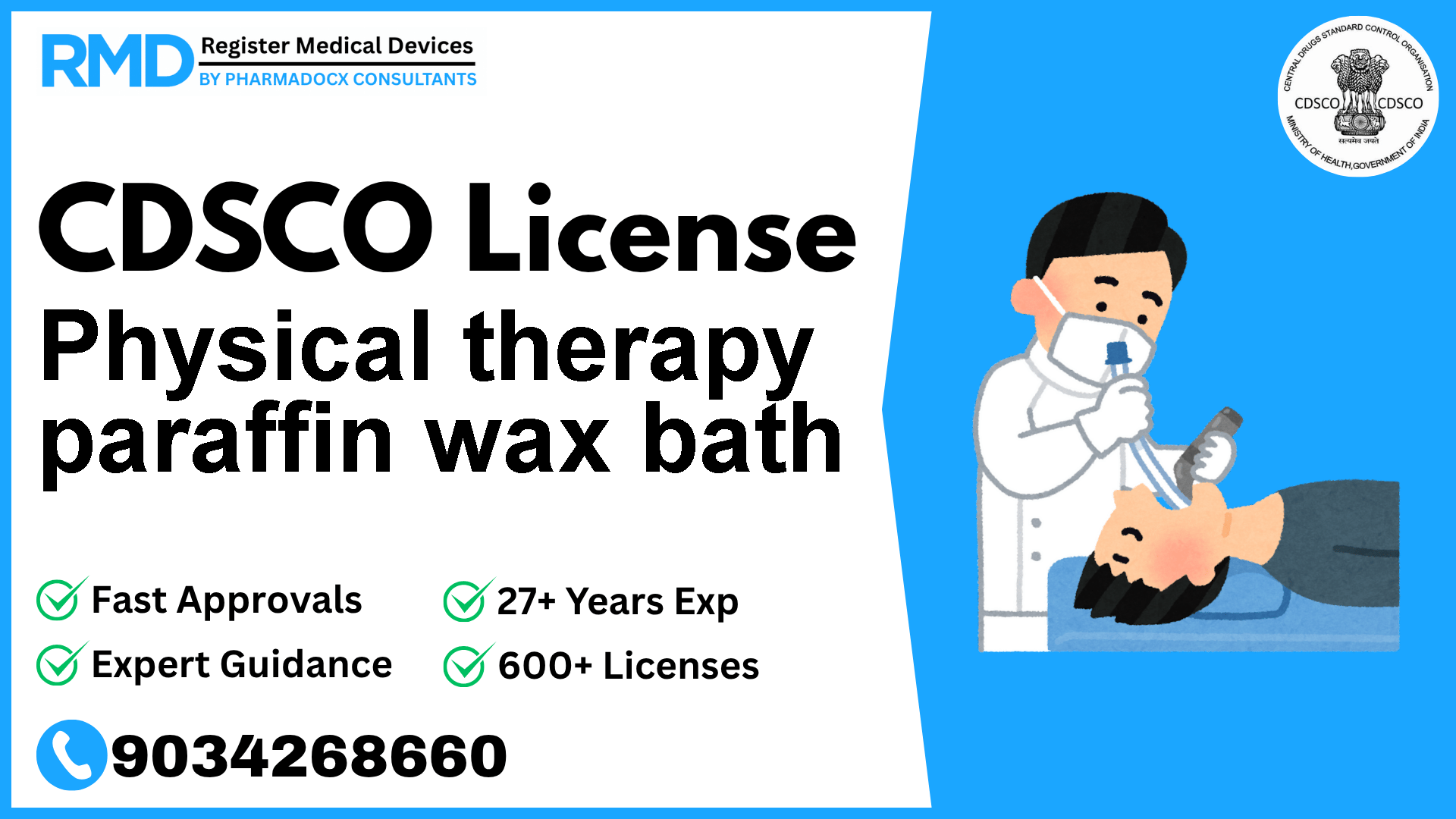 CDSCO License for Physical therapy paraffin wax bath