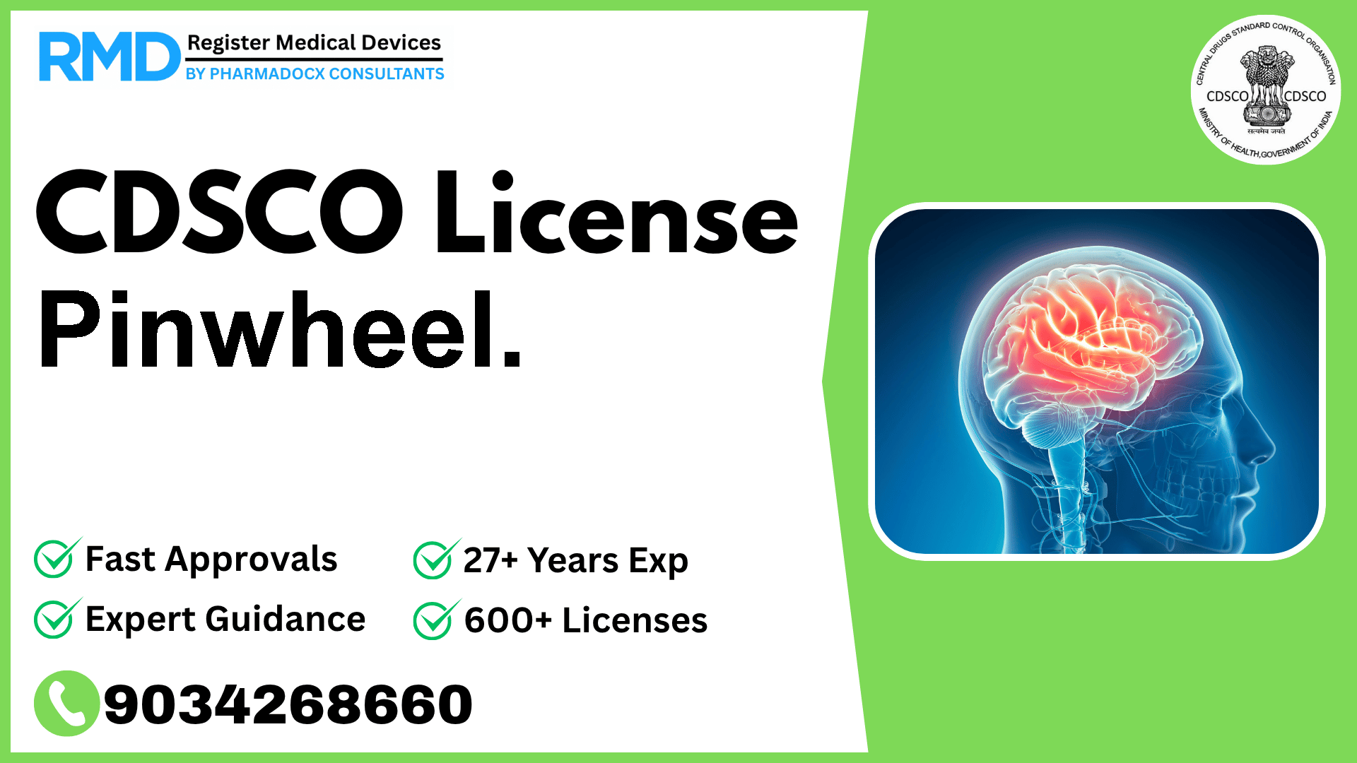 CDSCO License for Pinwheel.