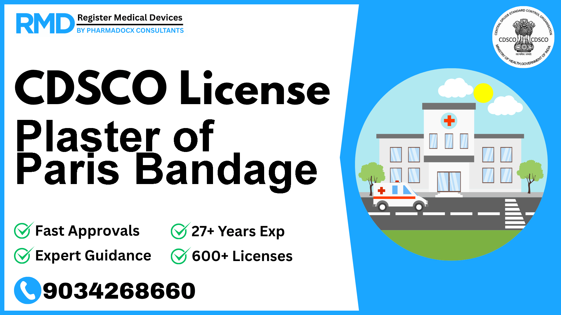 CDSCO License for Plaster of Paris Bandage