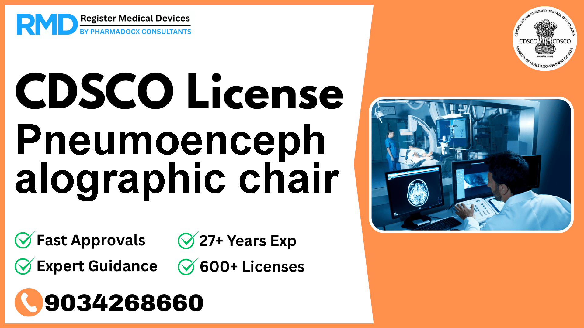 CDSCO License for Pneumoenceph alographic chair