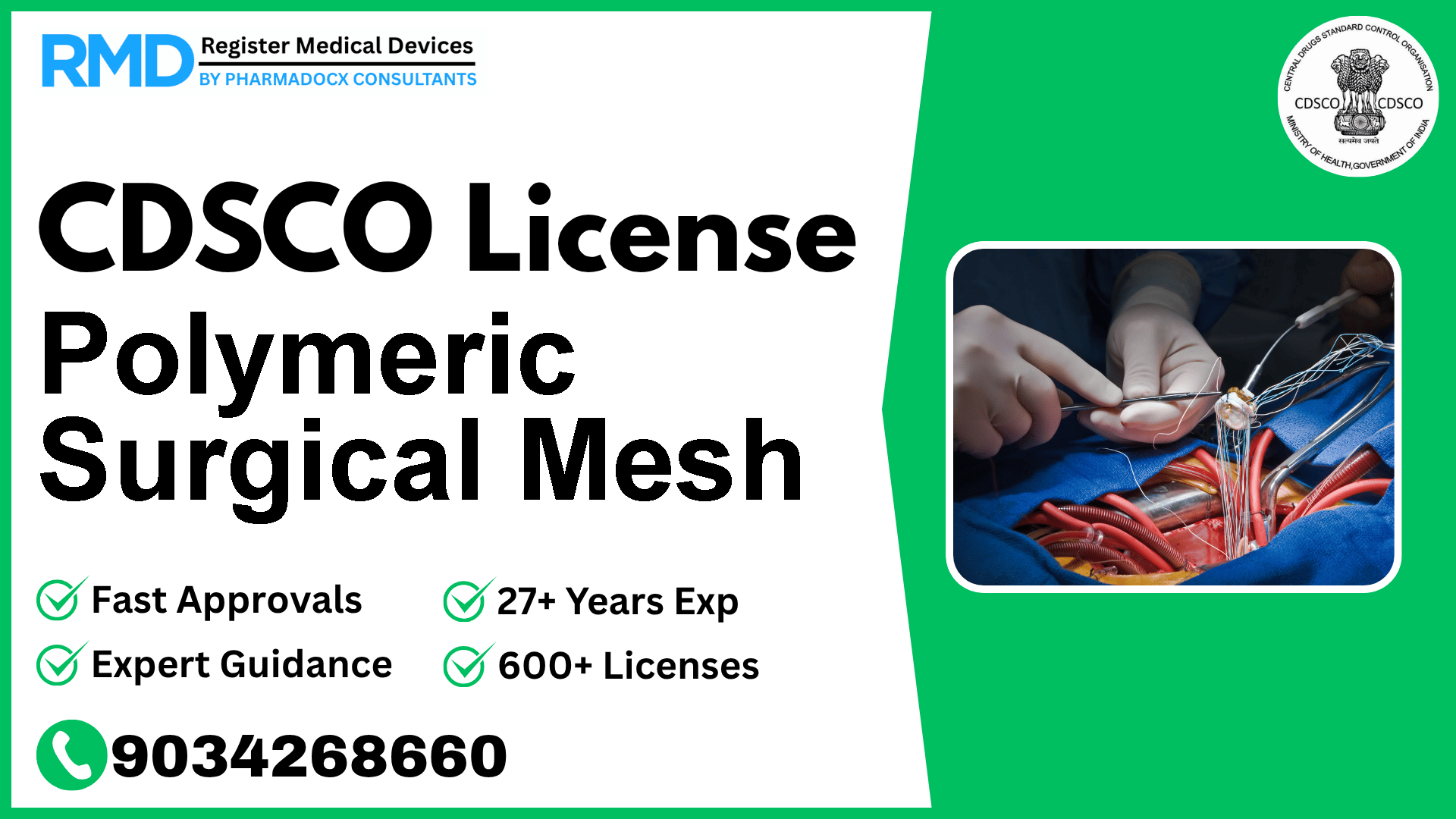 CDSCO License for Polymeric Surgical Mesh