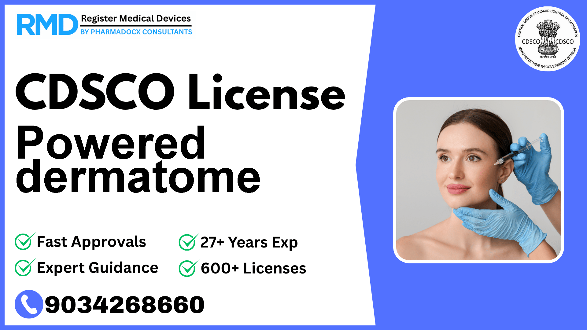 CDSCO License for Powered dermatome