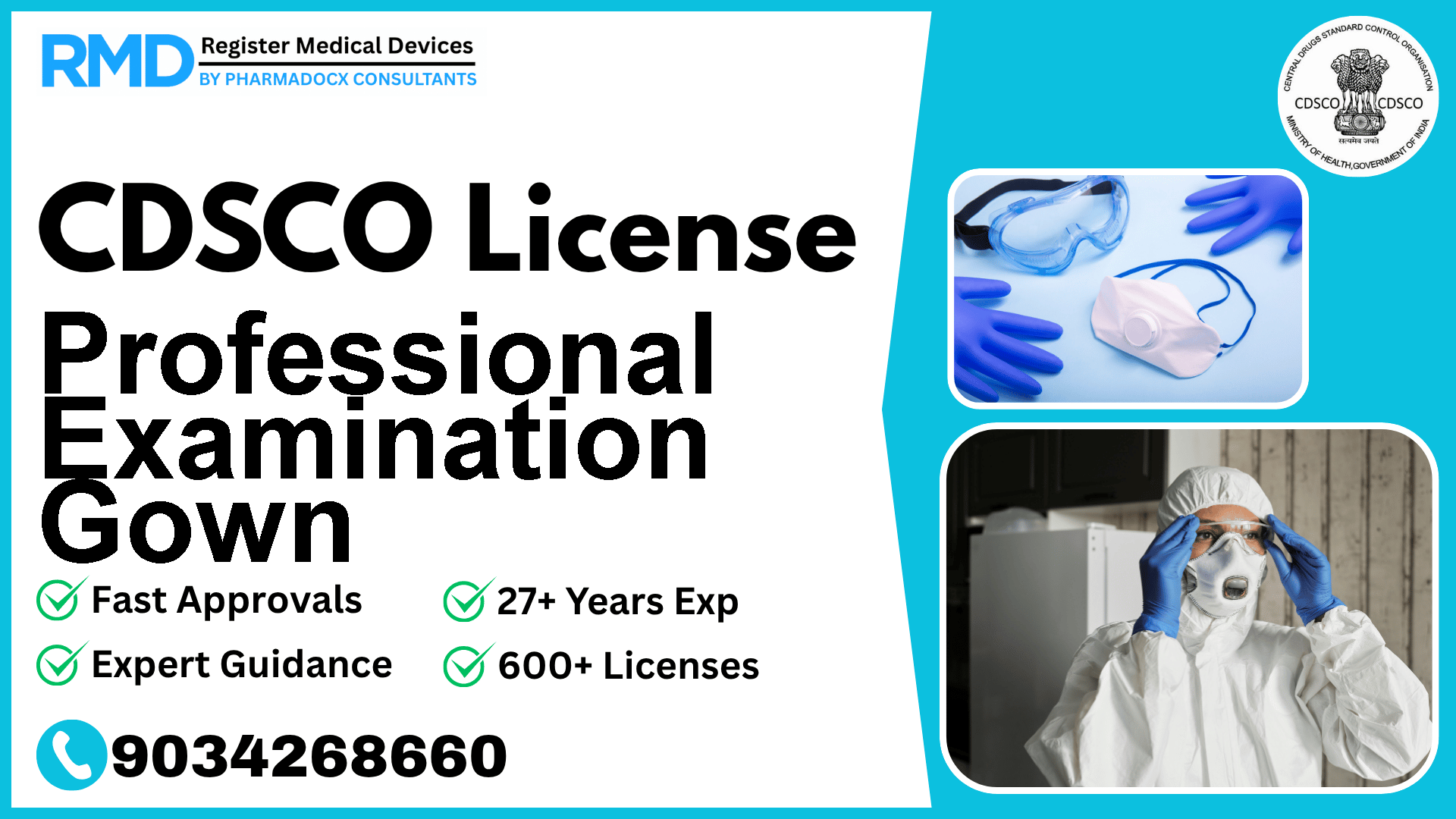 CDSCO License for Professional Examination Gown