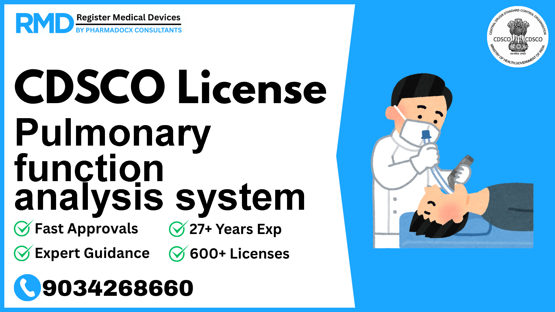 CDSCO License for Pulmonary function analysis system