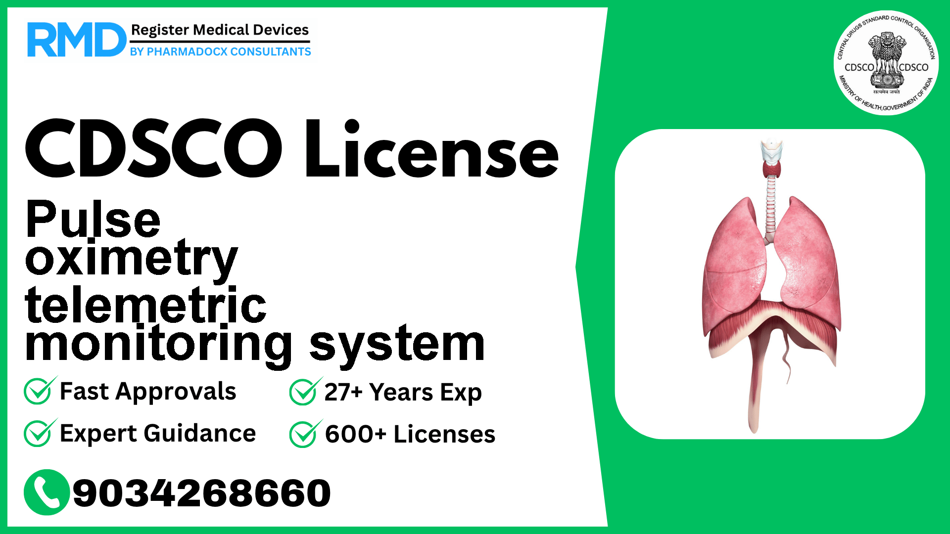 CDSCO License for Pulse oximetry telemetric monitoring system