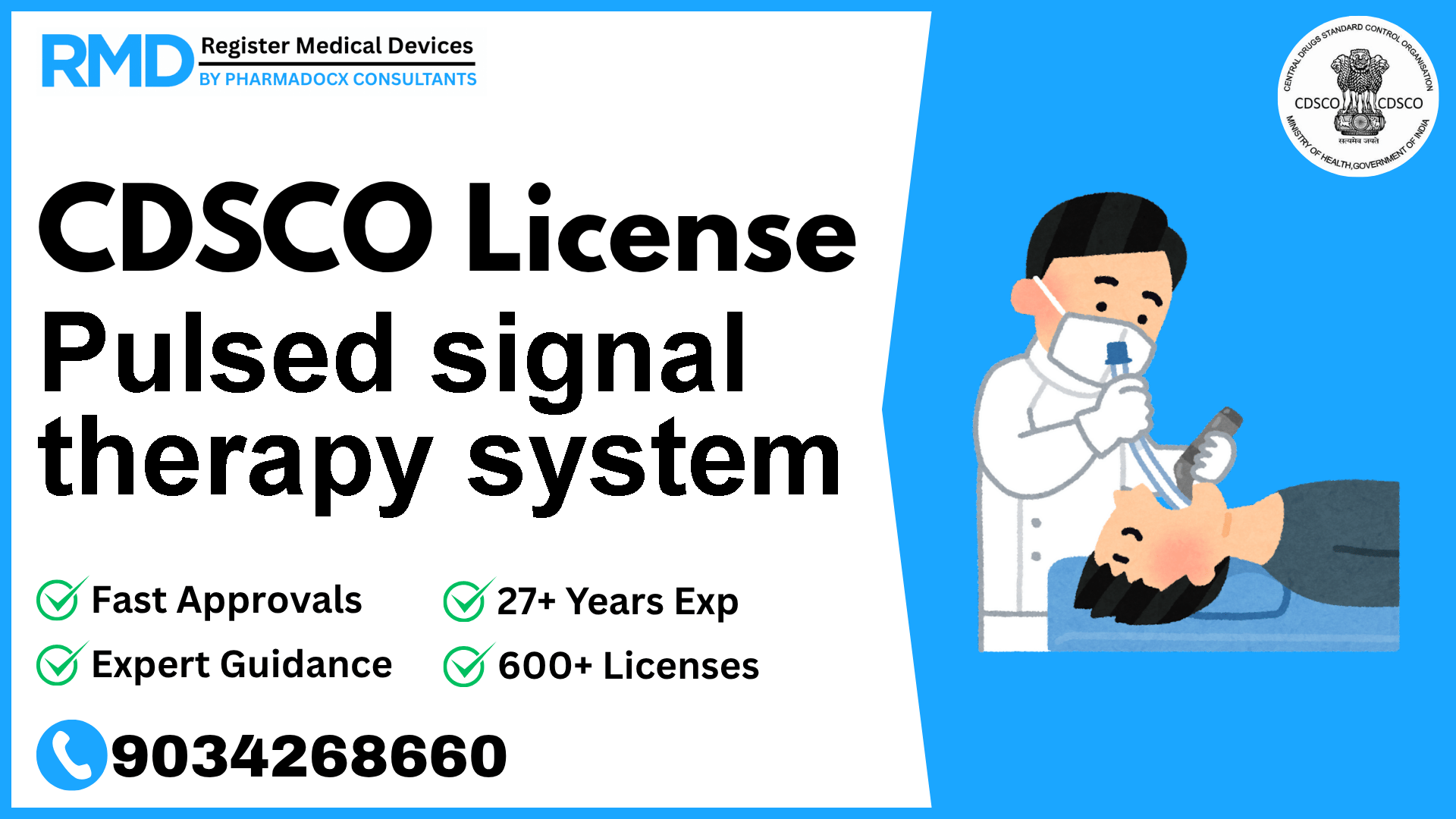 CDSCO License for Pulsed signal therapy system