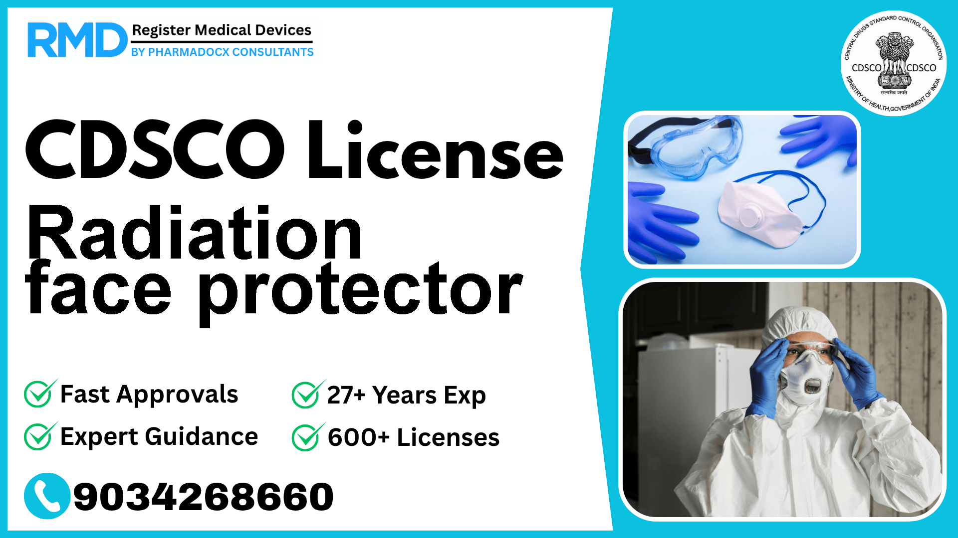 CDSCO License for Radiation face protector