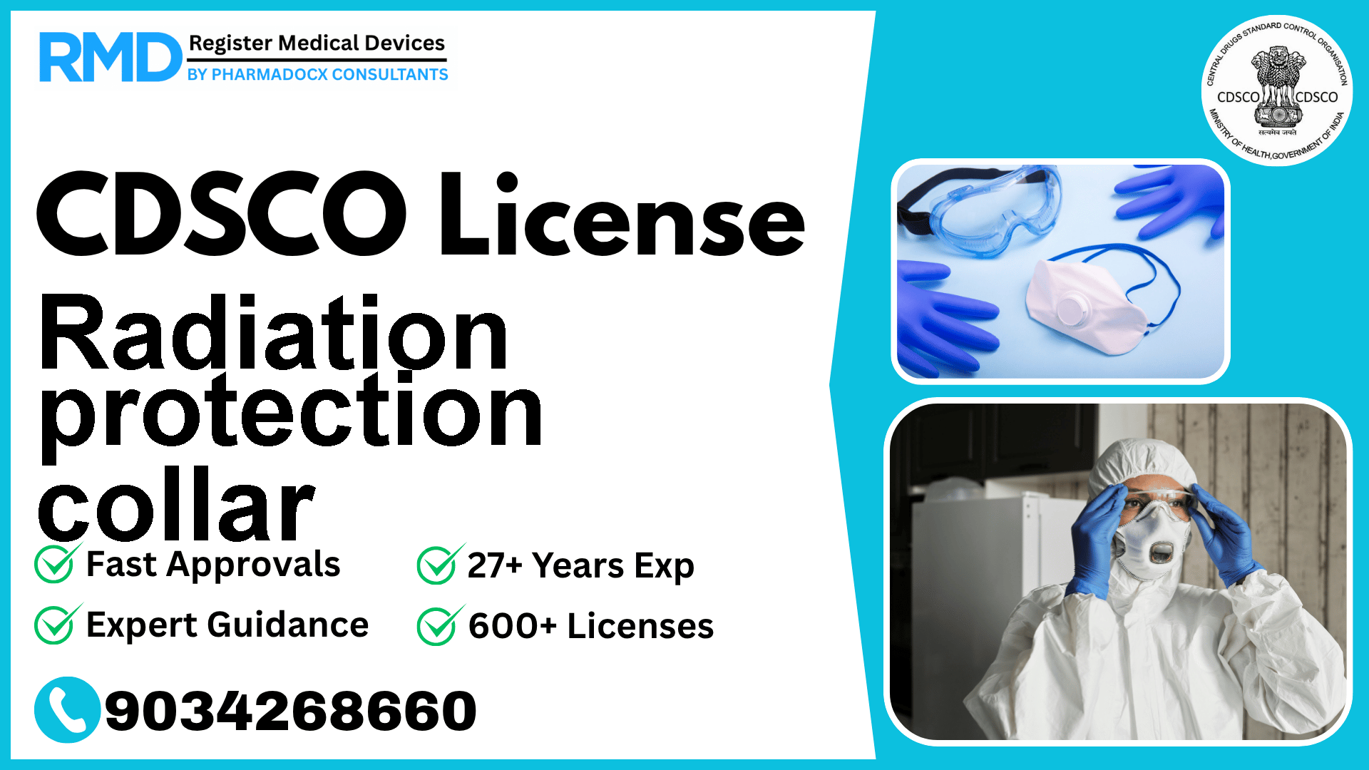 CDSCO License for Radiation protection collar