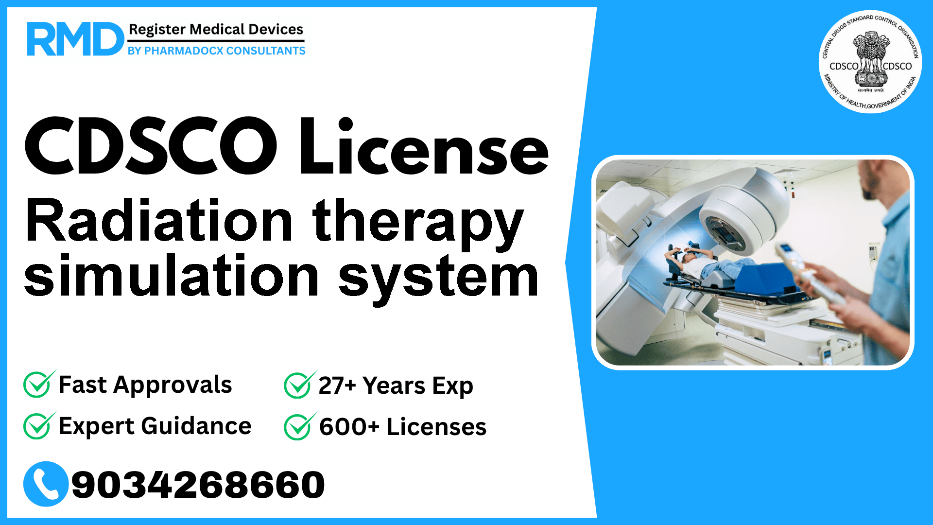 CDSCO License for Radiation therapy simulation system