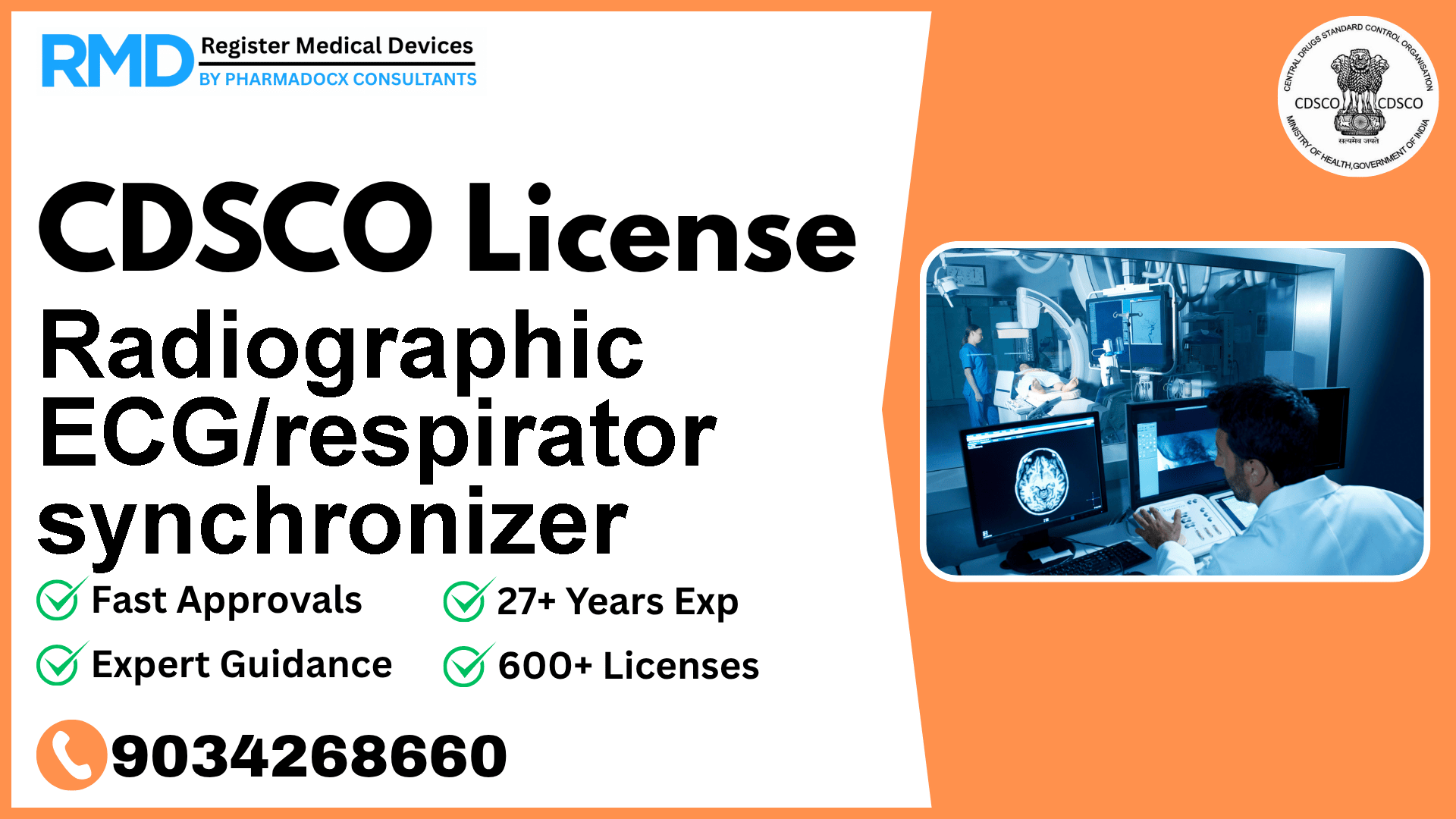 CDSCO License for Radiographic ECG/respirator synchronizer