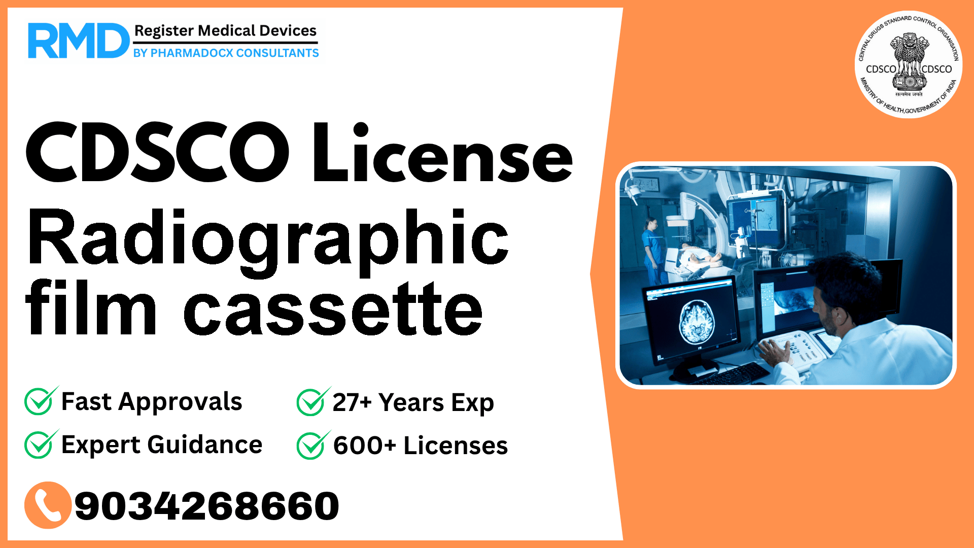 CDSCO License for Radiographic film cassette