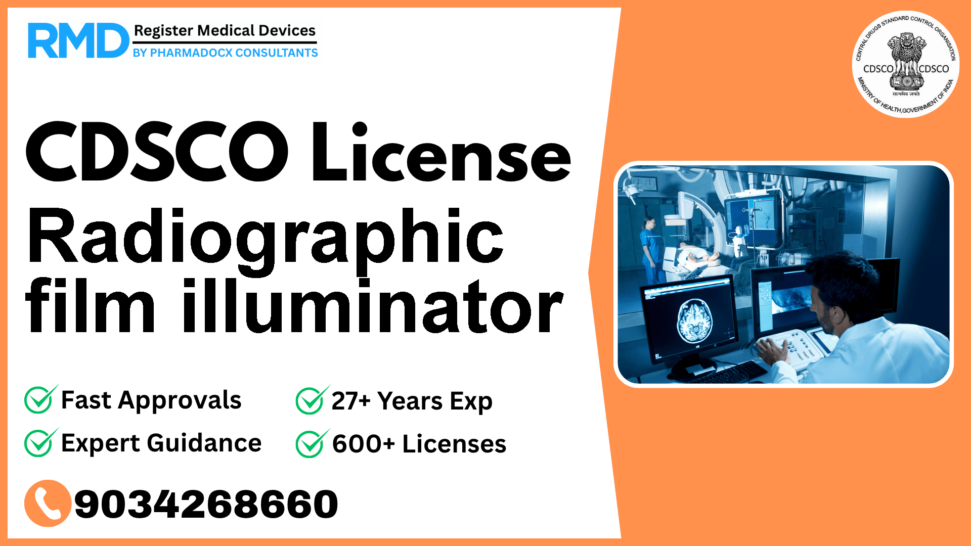 CDSCO License for Radiographic film illuminator