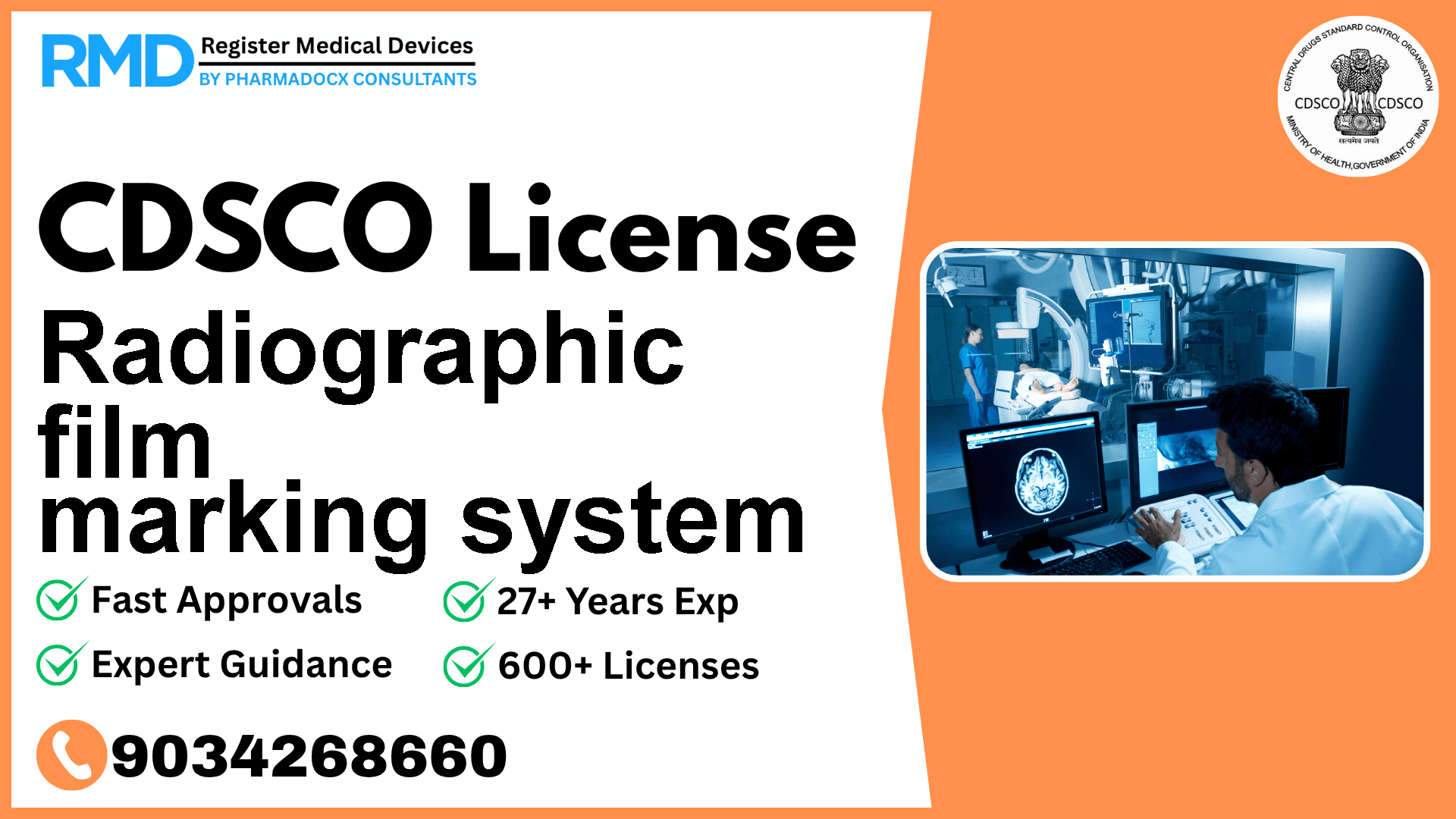 CDSCO License for Radiographic film marking system