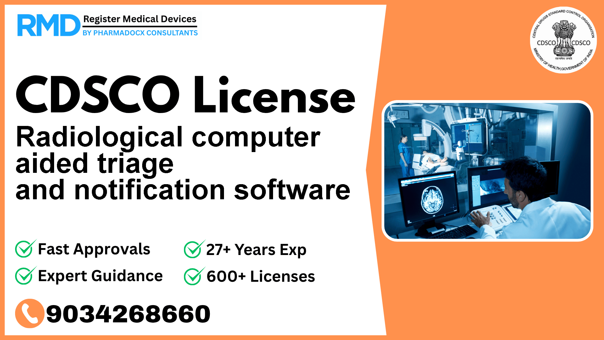 CDSCO License for Radiological computer aided triage and notification software