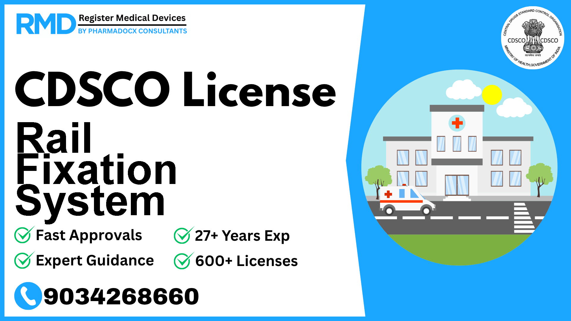 CDSCO License for Rail Fixation System
