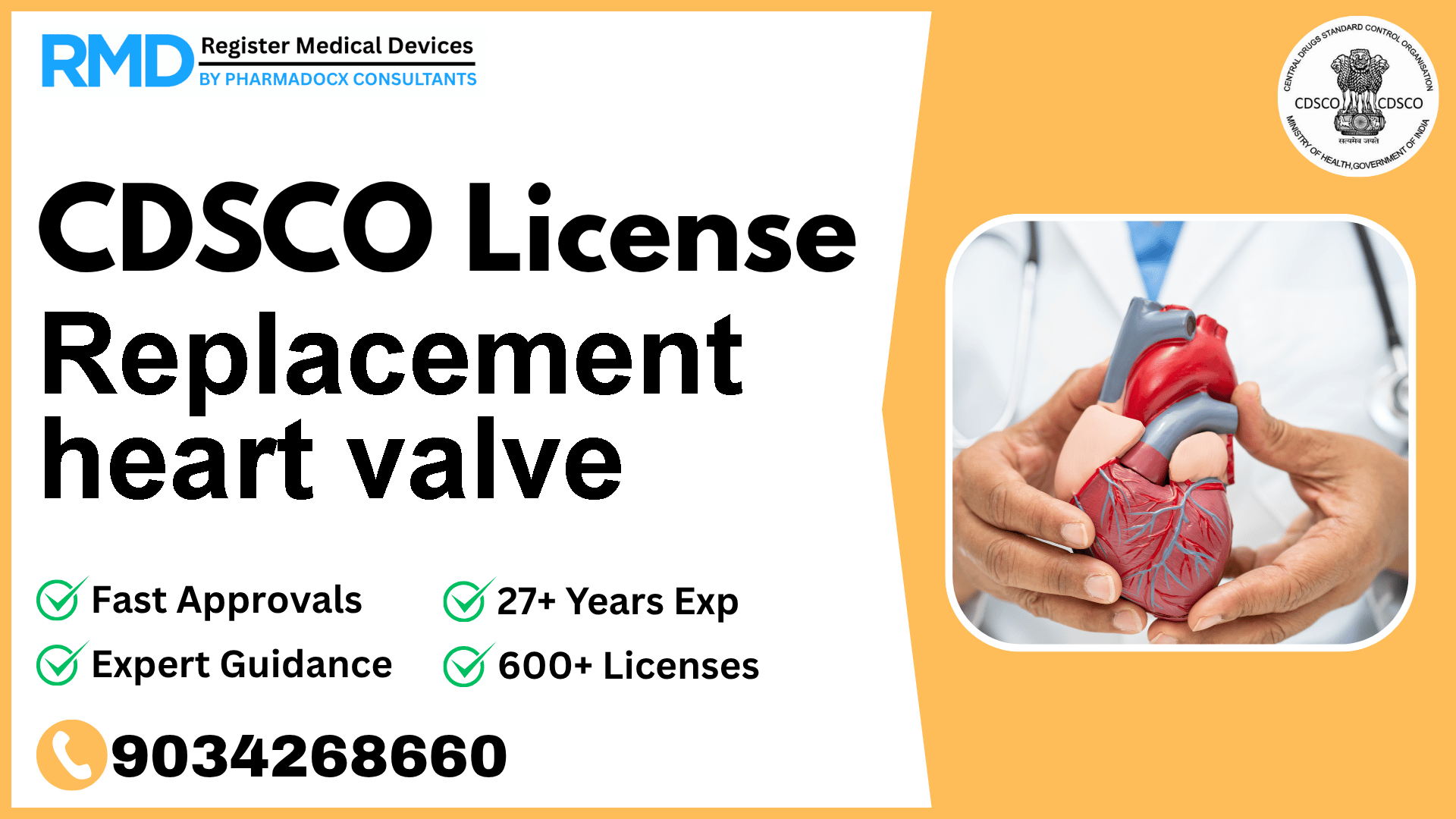 CDSCO License for Replacement heart valve
