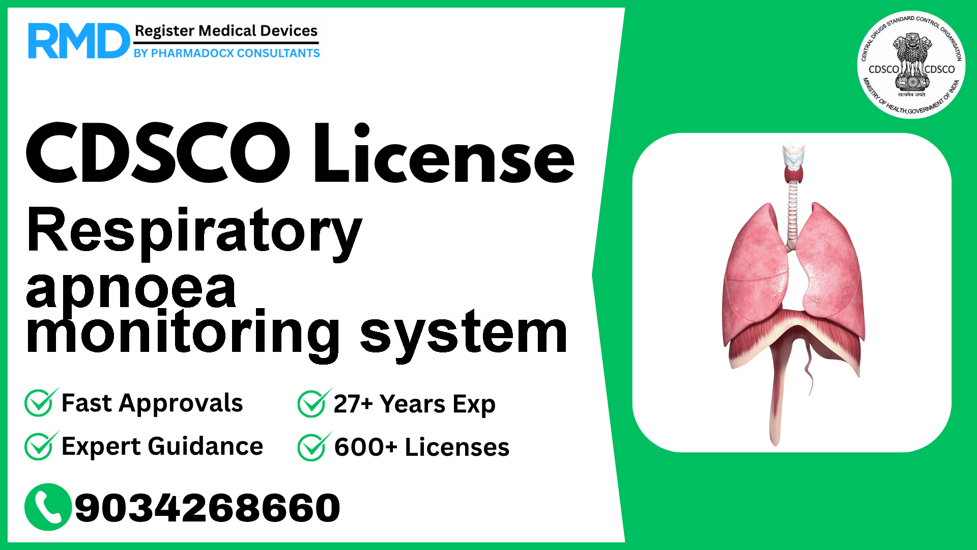CDSCO License for Respiratory apnoea monitoring system